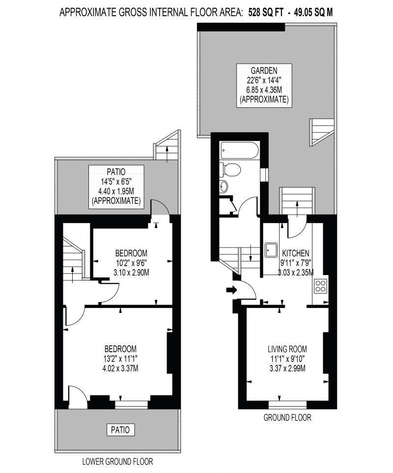 Floorplan for Eversholt Street, London, NW1