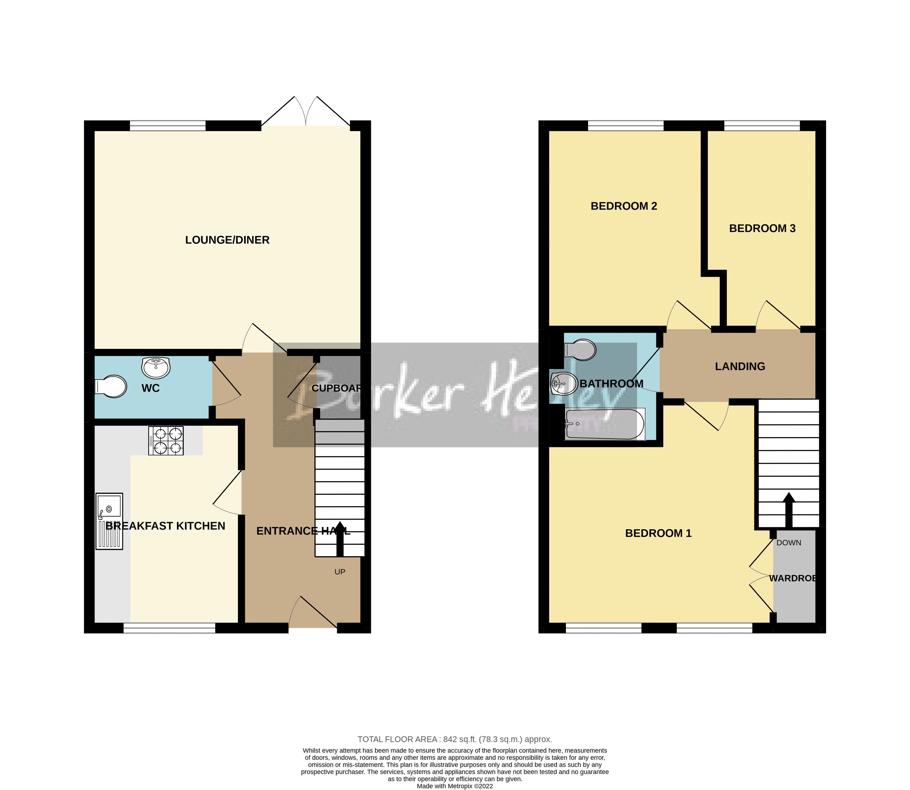 Floorplan for Cloisters Way, St. Georges, Telford