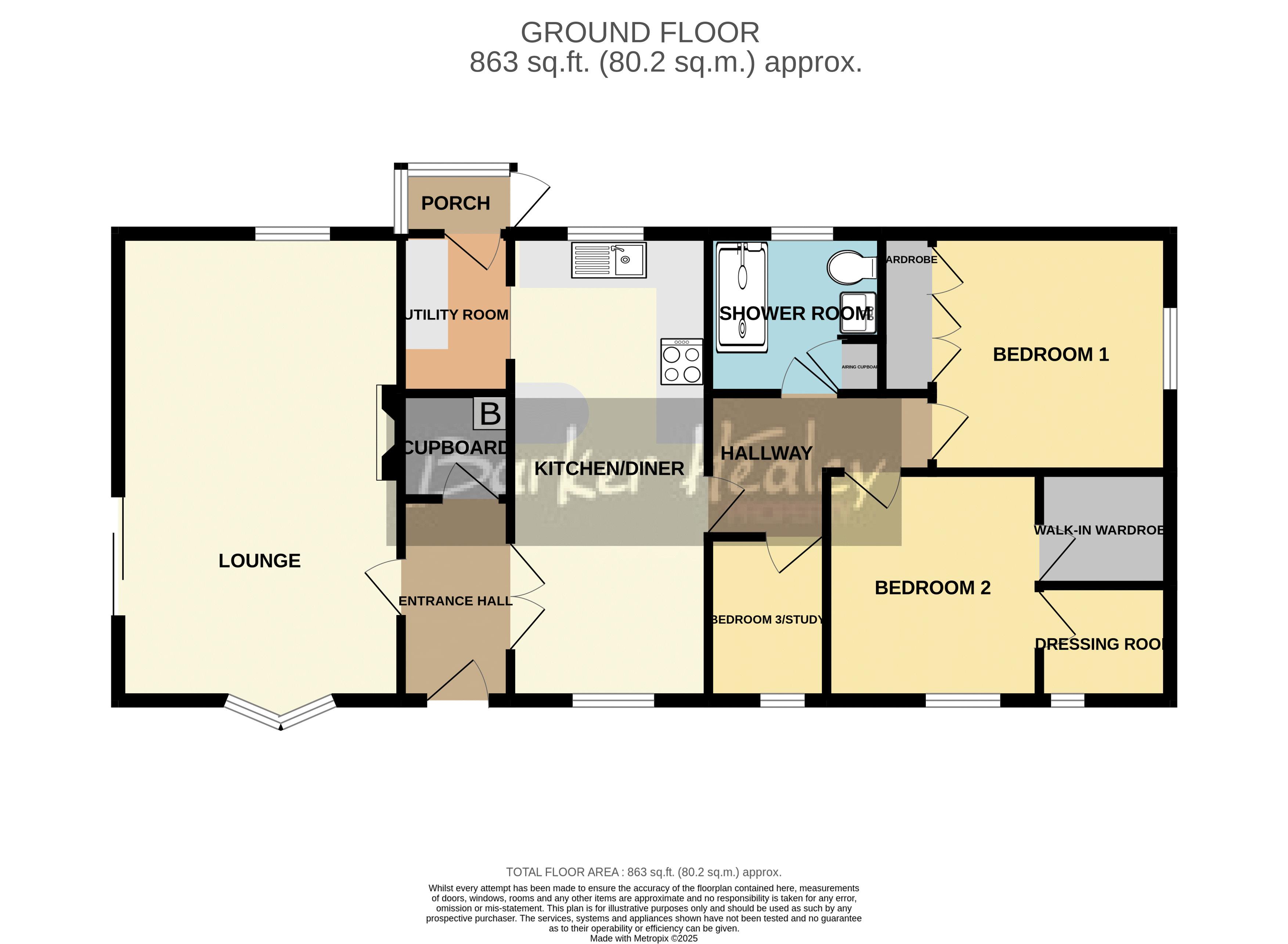 Floorplan for Old Willow Road, Breton Park, Muxton