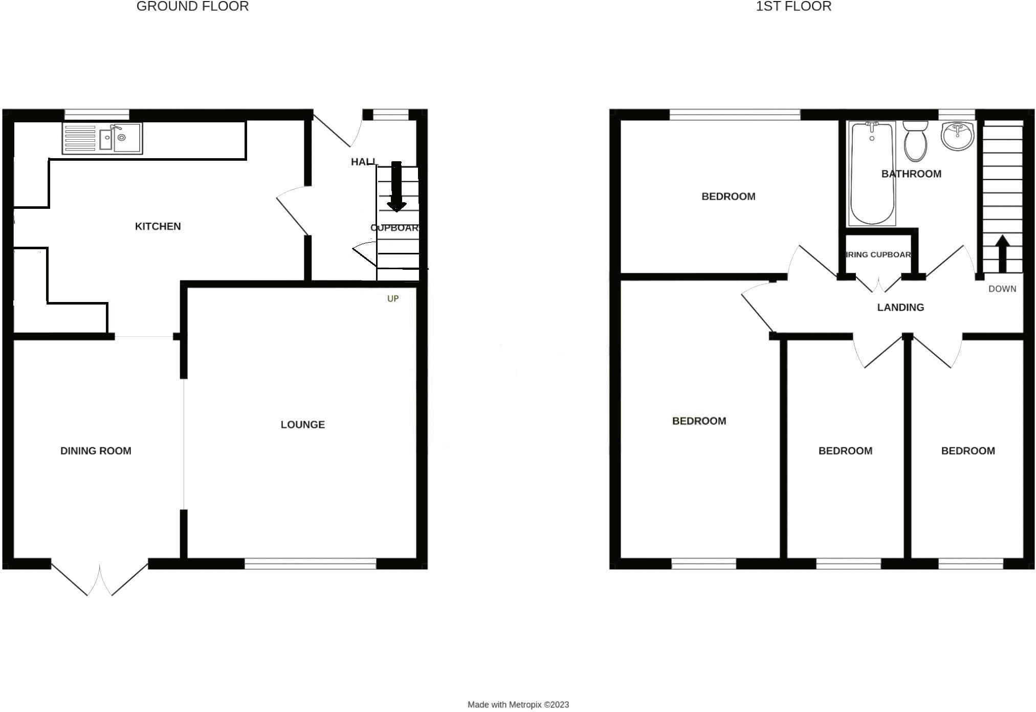 Floorplan for Burnside, Brookside, Telford