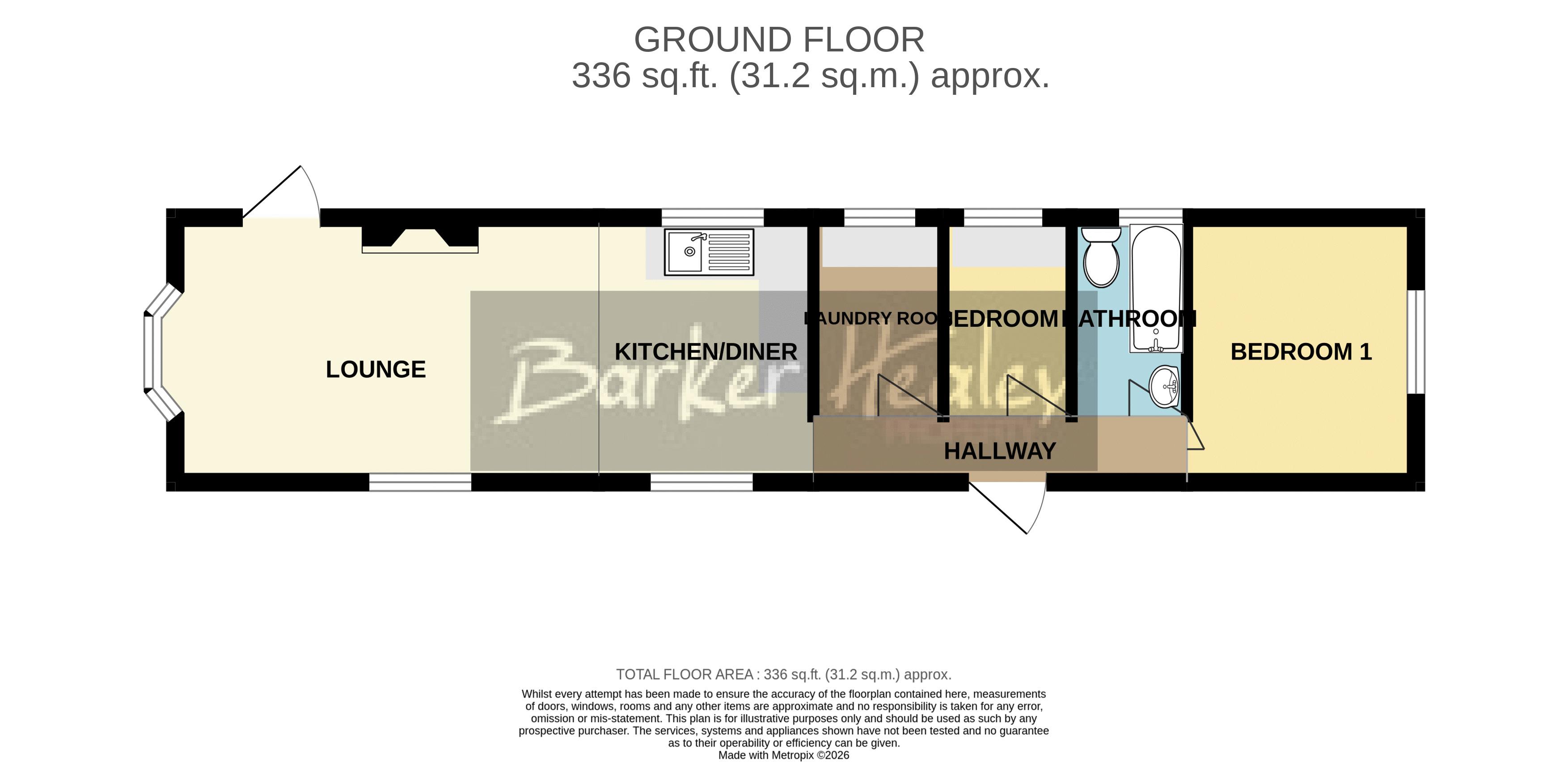 Floorplan for Old Willow Road, Breton Park, Muxton