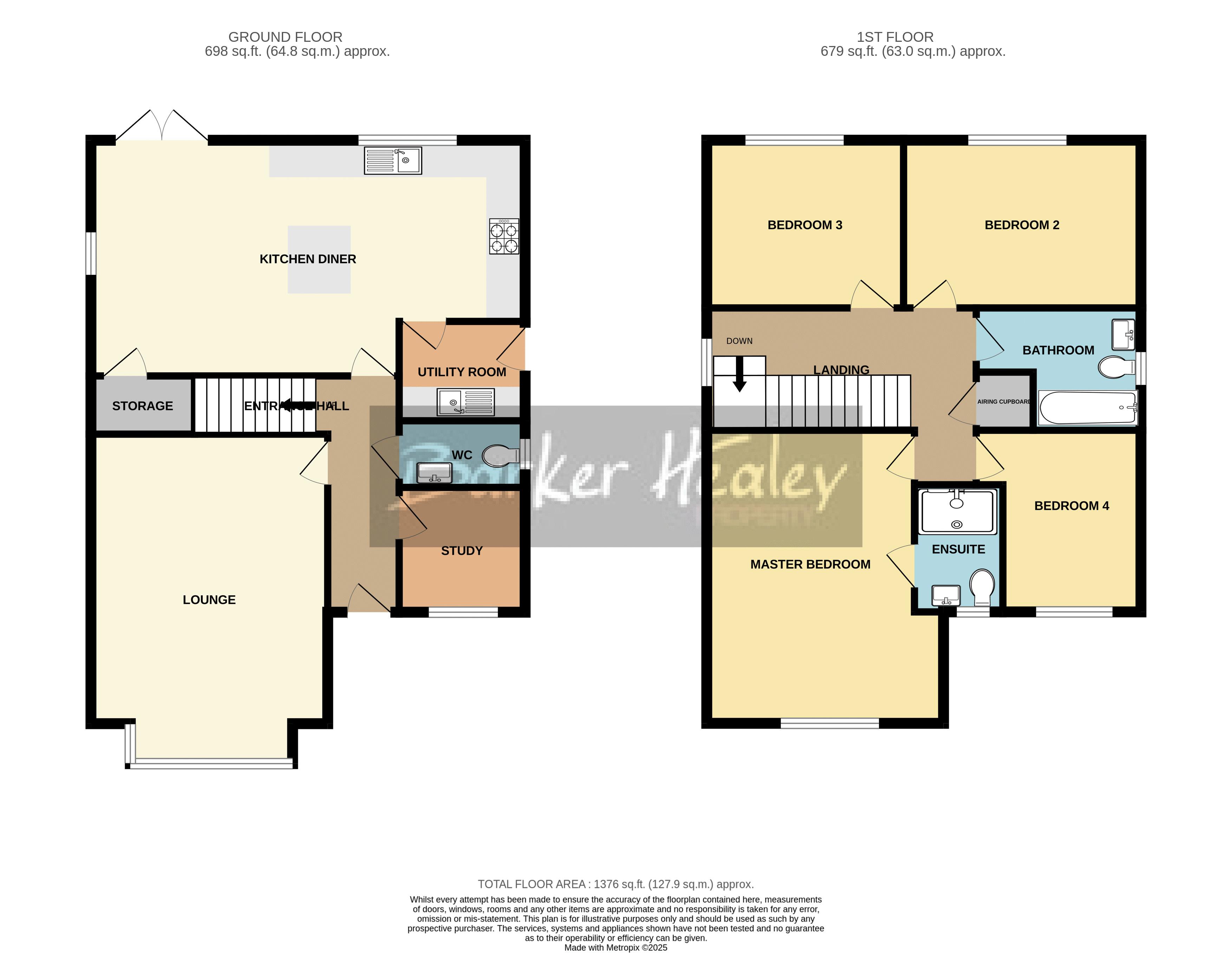Floorplan for Yew Tree Meadow, Hadley Park West, Telford