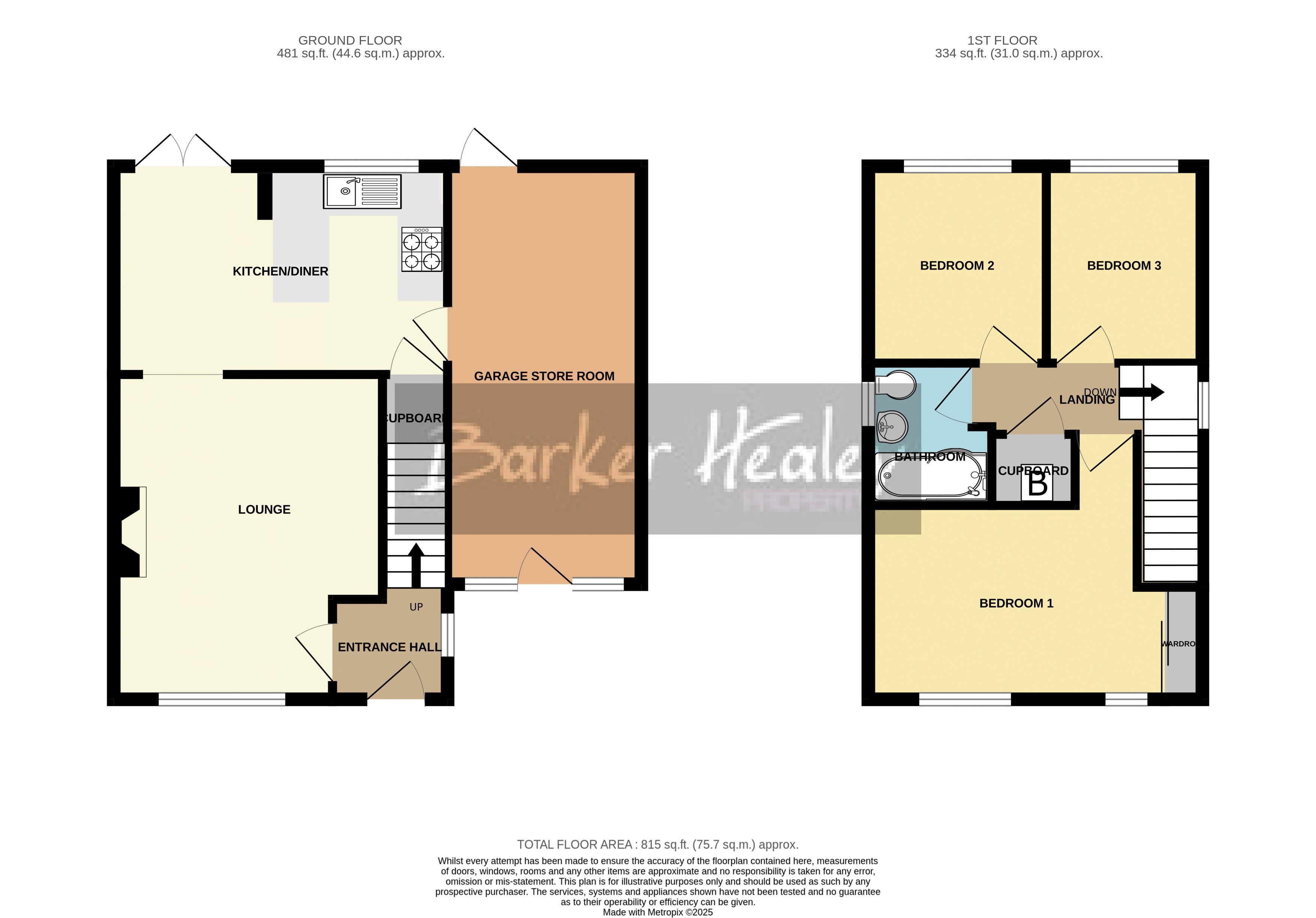 Floorplan for Knightley Way, Gnosall, Stafford