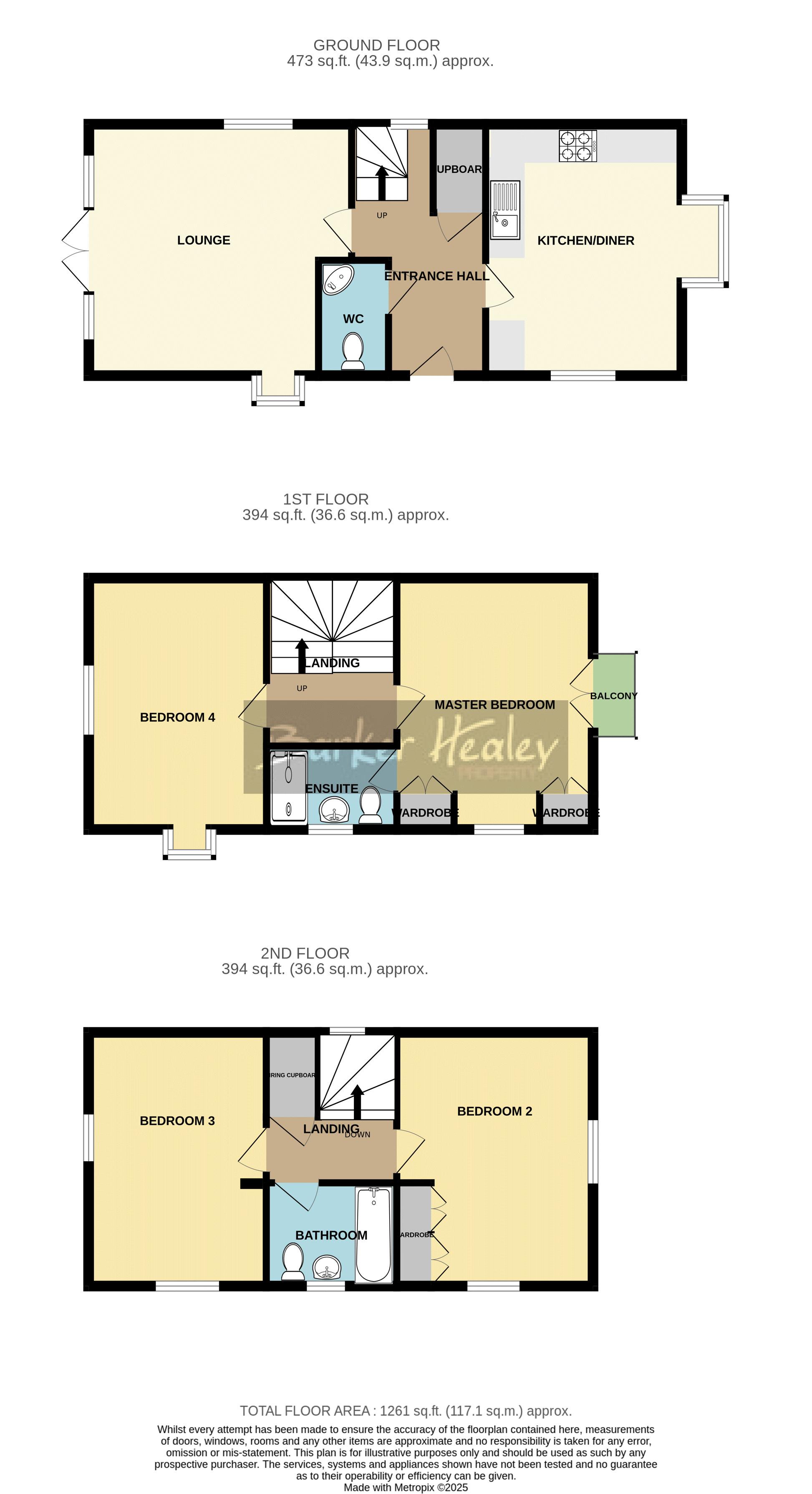 Floorplan for Cheshires Way, Lawley, Telford