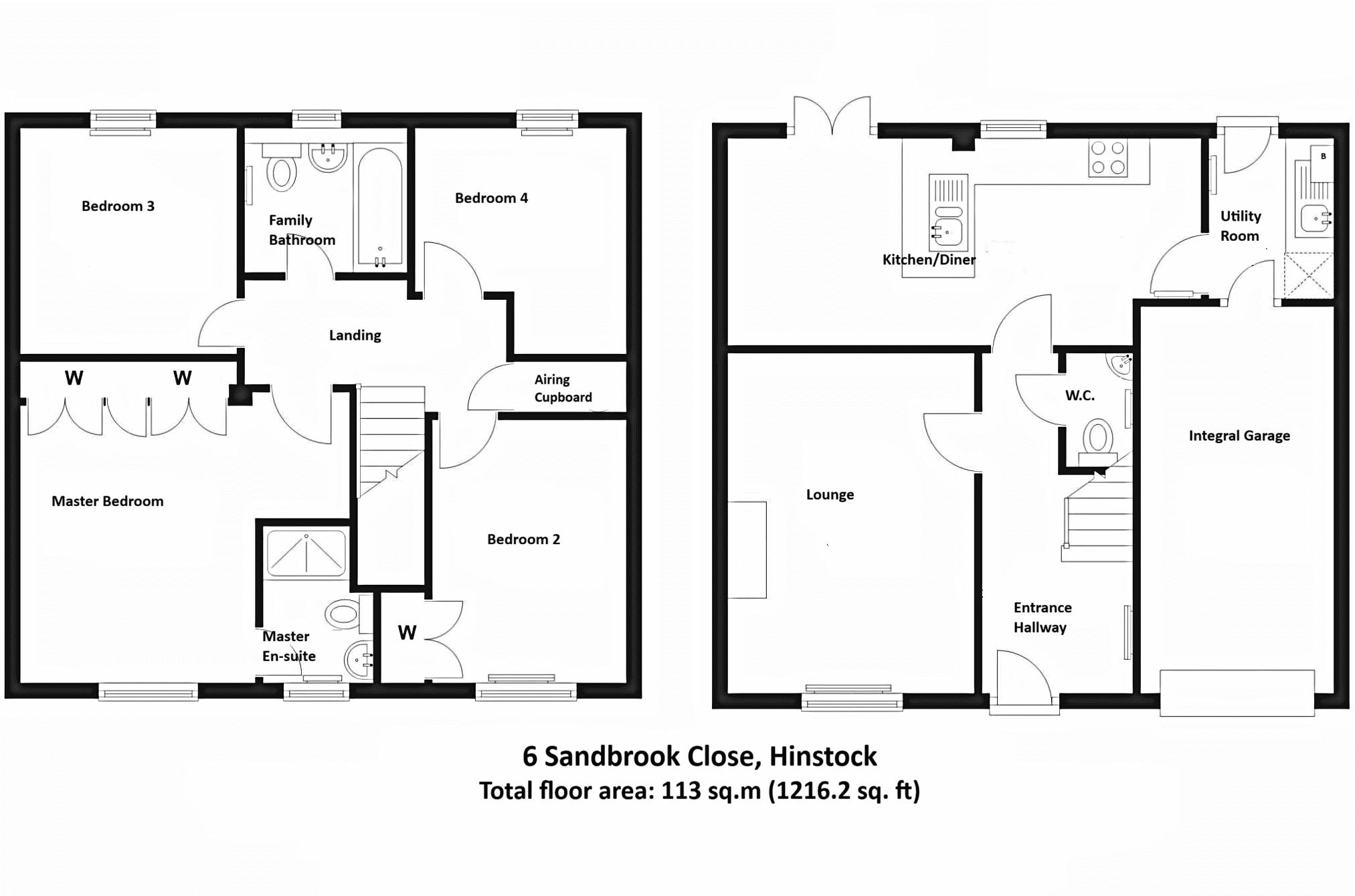 Floorplan for Sandbrook Close, Hinstock, Market Drayton