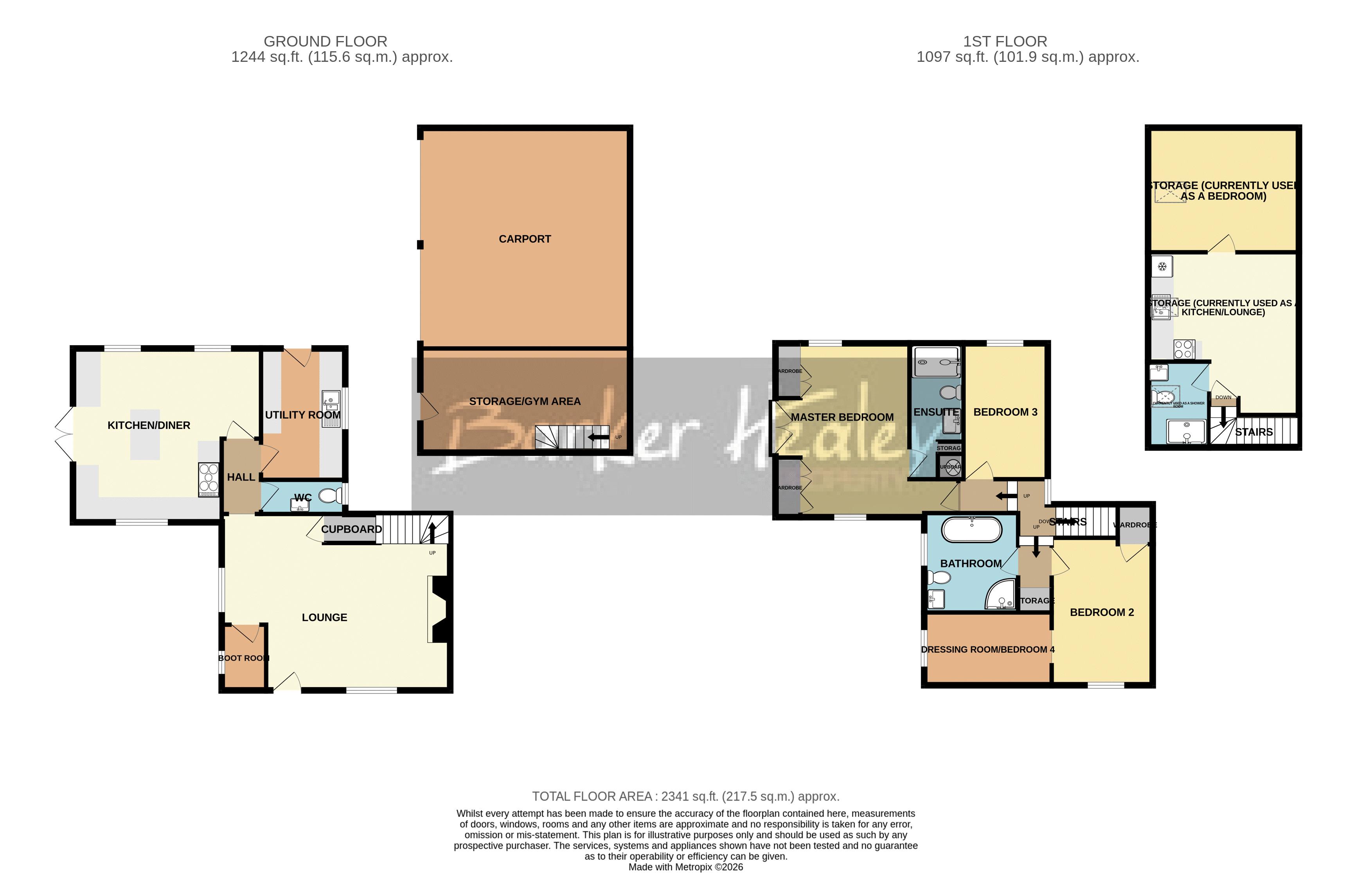 Floorplan for Hollywell Cottages, Ercall Heath, Newport