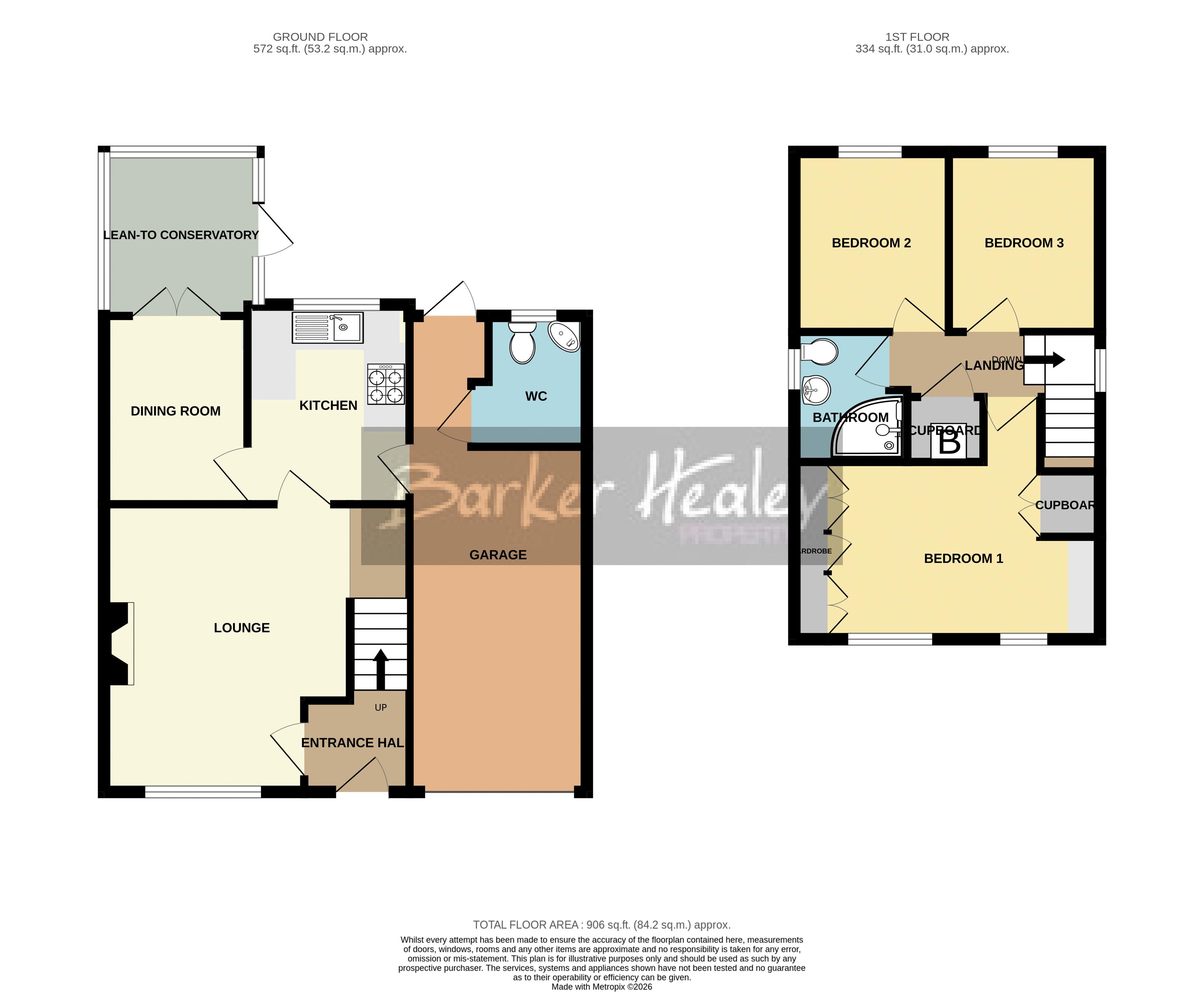 Floorplan for Knightley Close, Gnosall