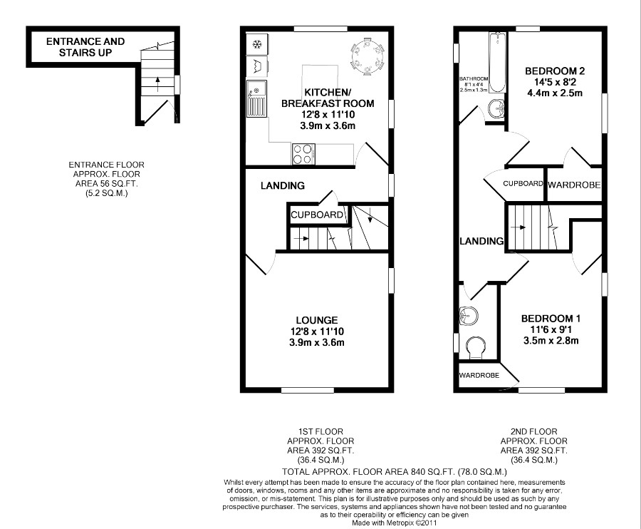 Floorplan for Chepstow Drive, Leegomery, Telford