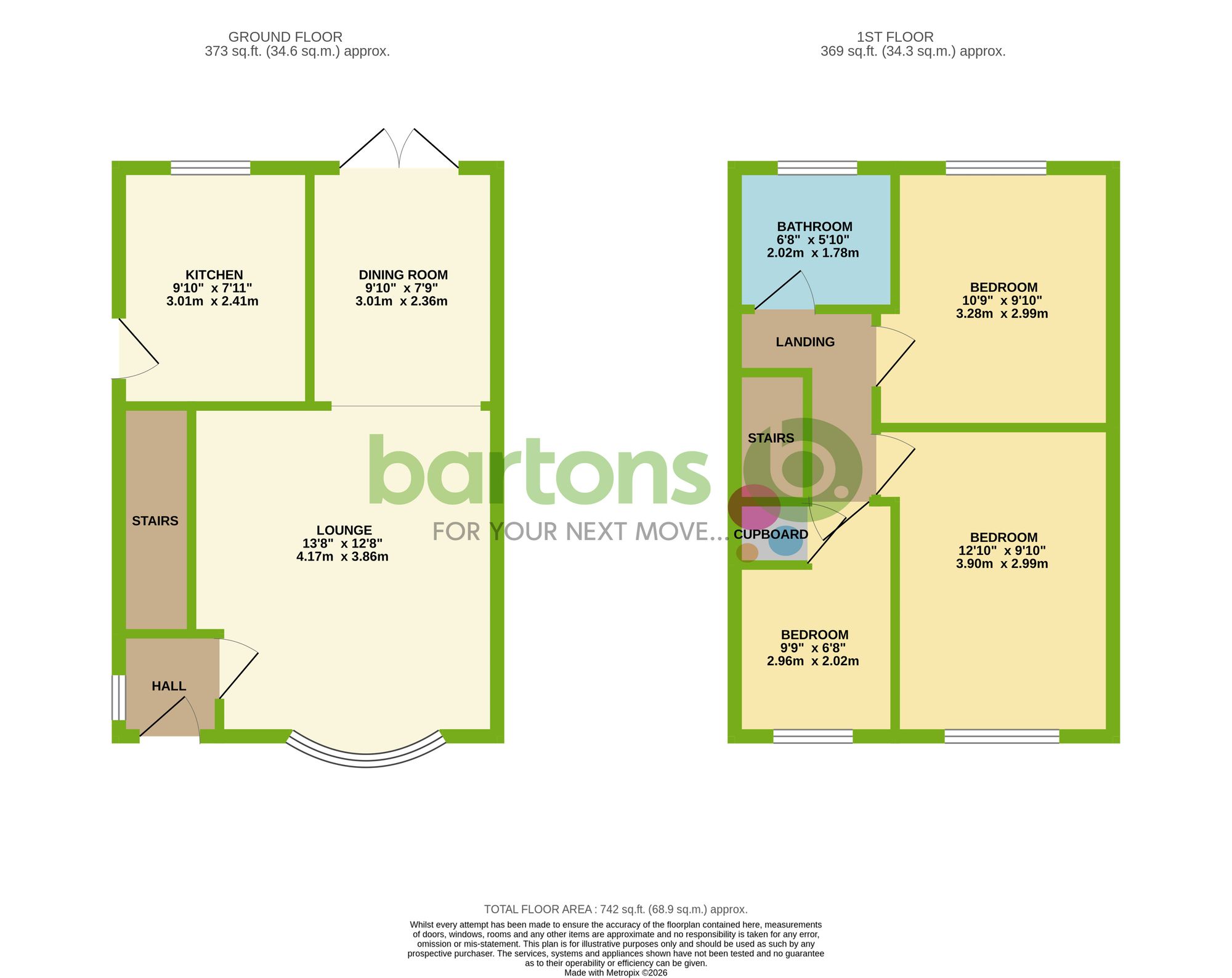 Floorplan for Belvedere Parade, Bramley, S66