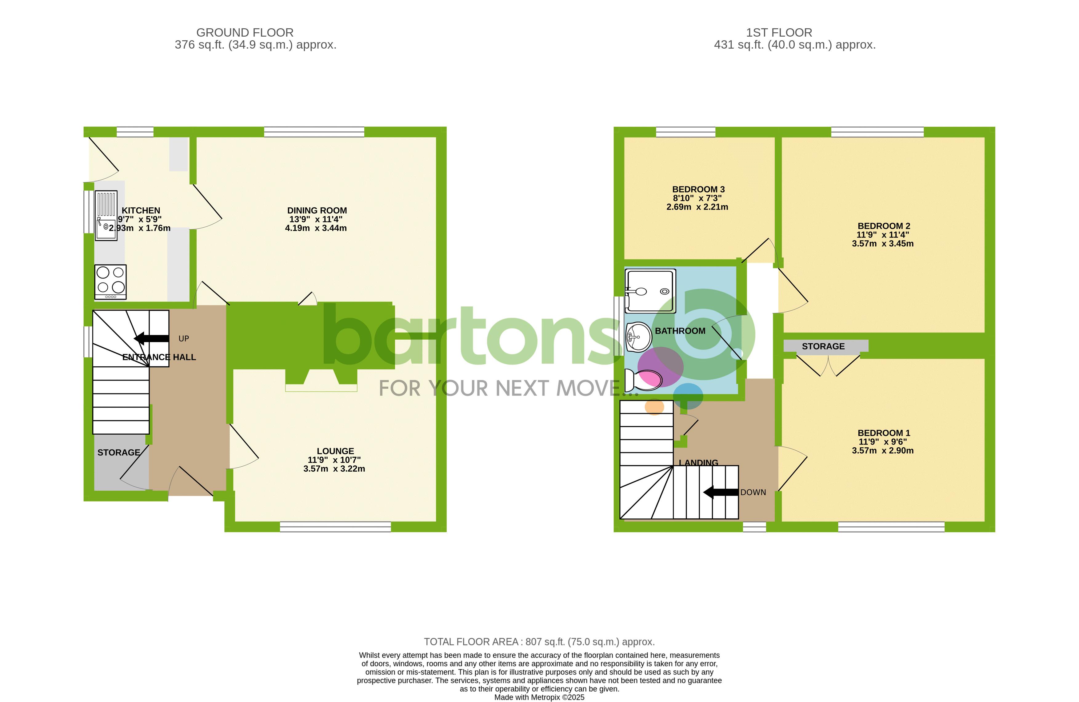 Floorplan for Richmond Park Avenue, Kimberworth