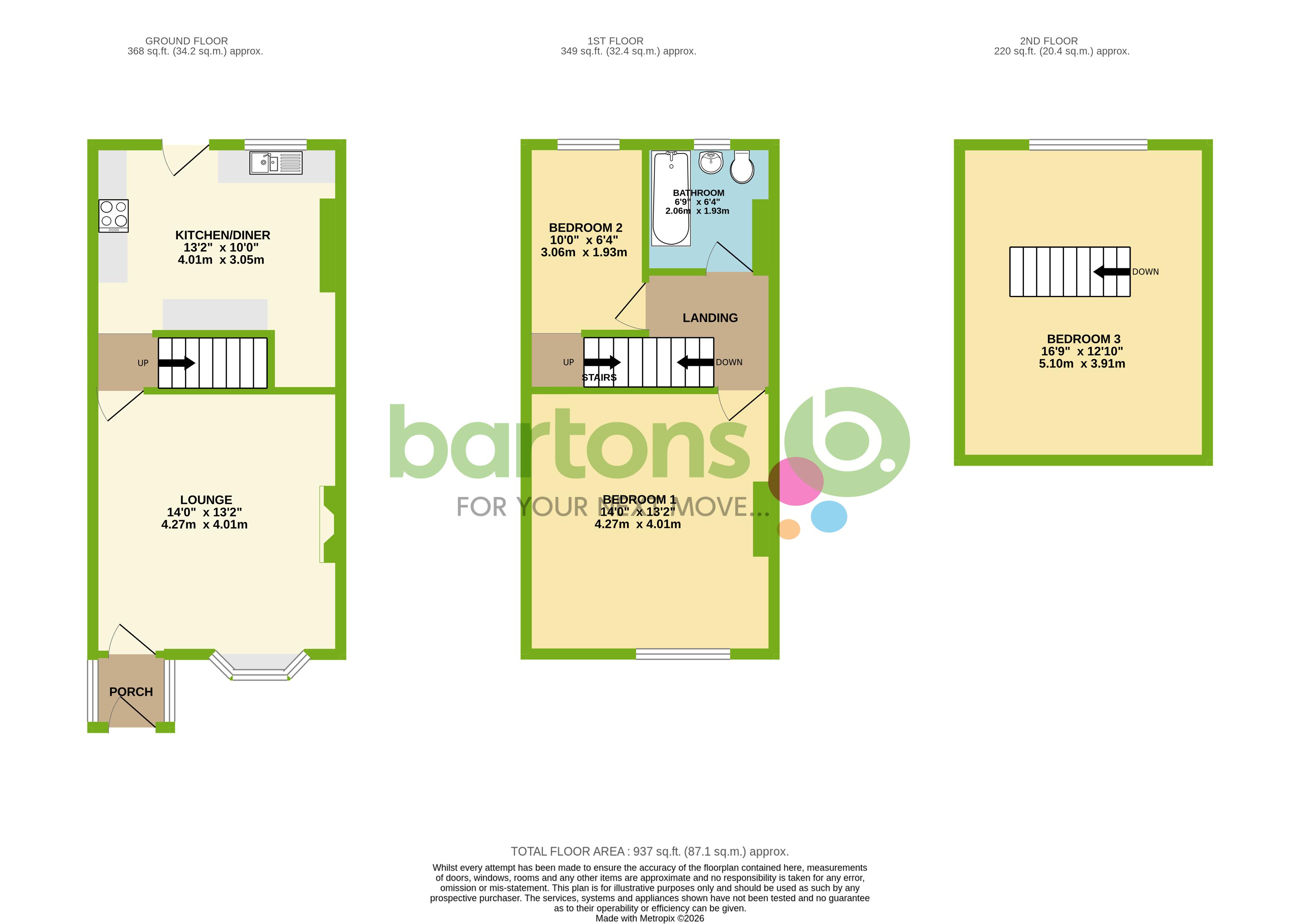 Floorplan for Cross Street, Bramley