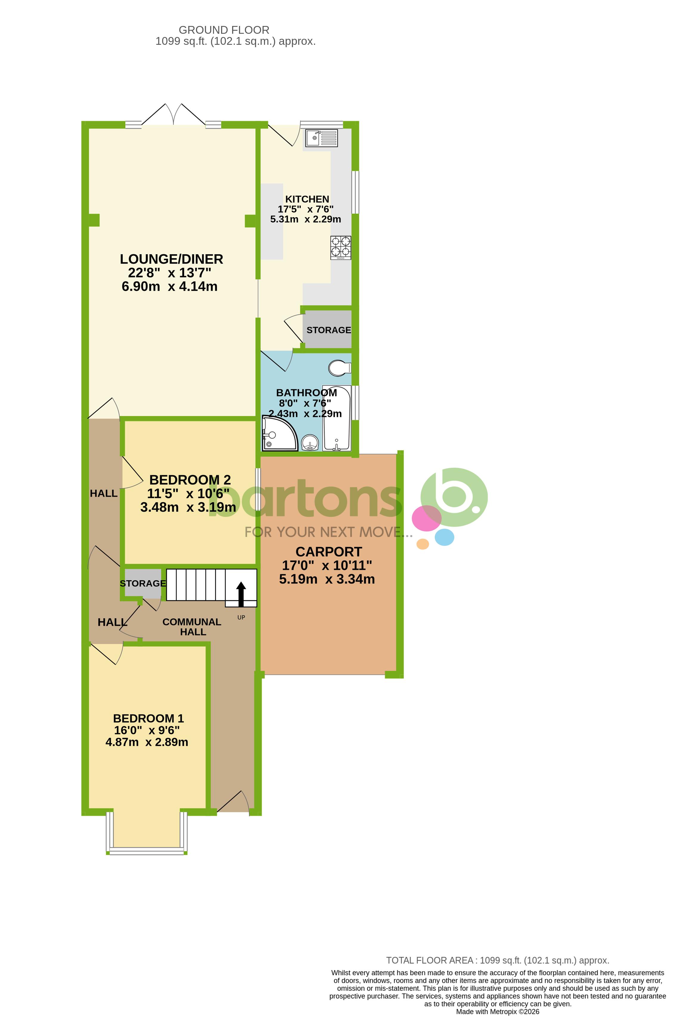 Floorplan for Well Gardens, Broom Crescent, Rotherham