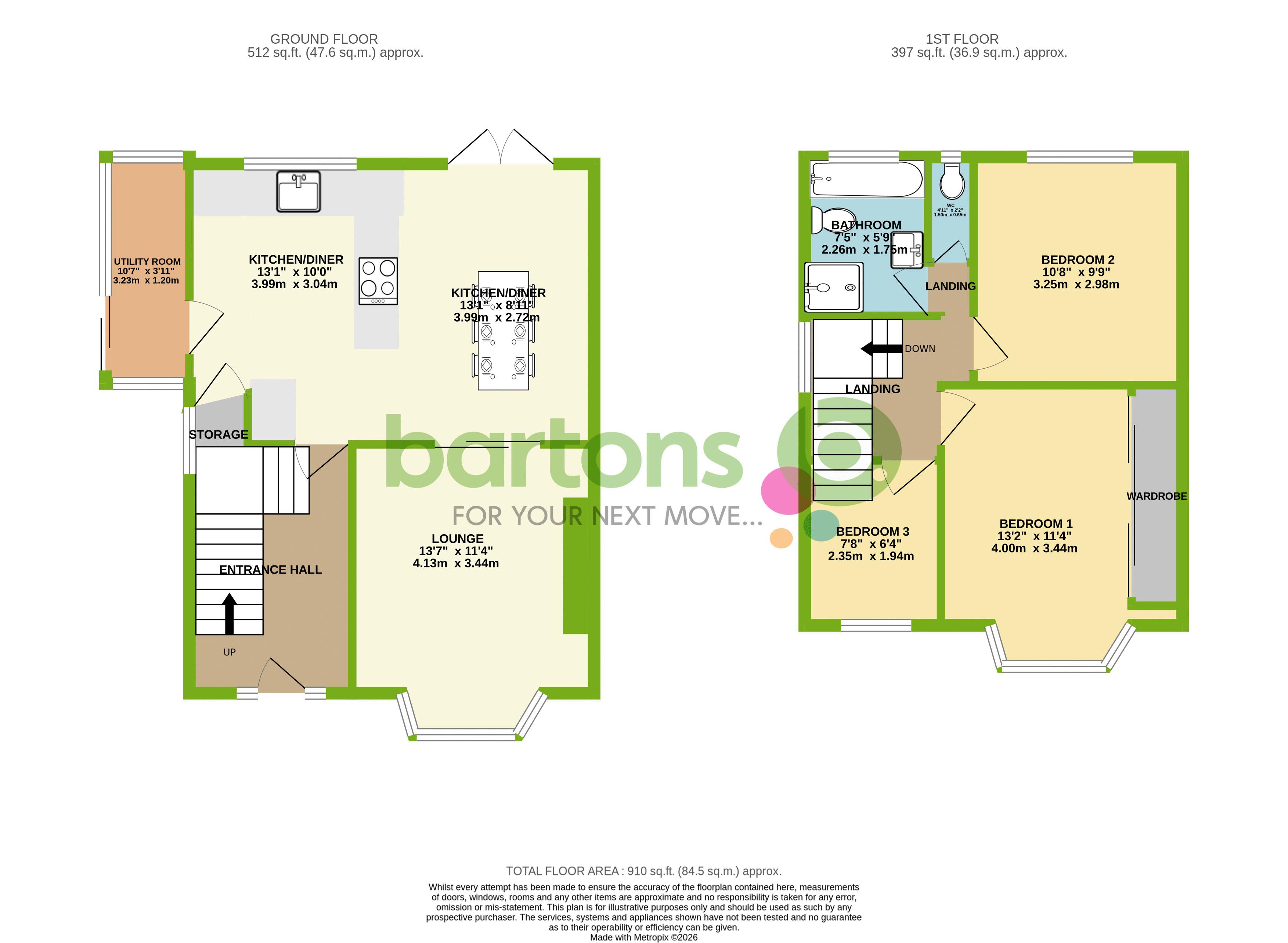 Floorplan for Hill Top Lane, Kimberworth