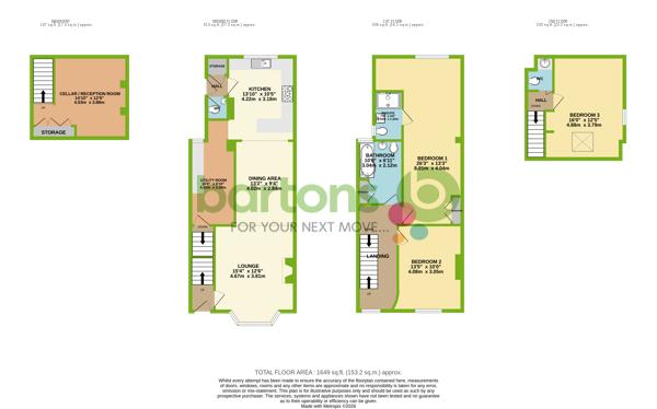 Floorplan for Valley View Terrace, Cross Street, Bramley