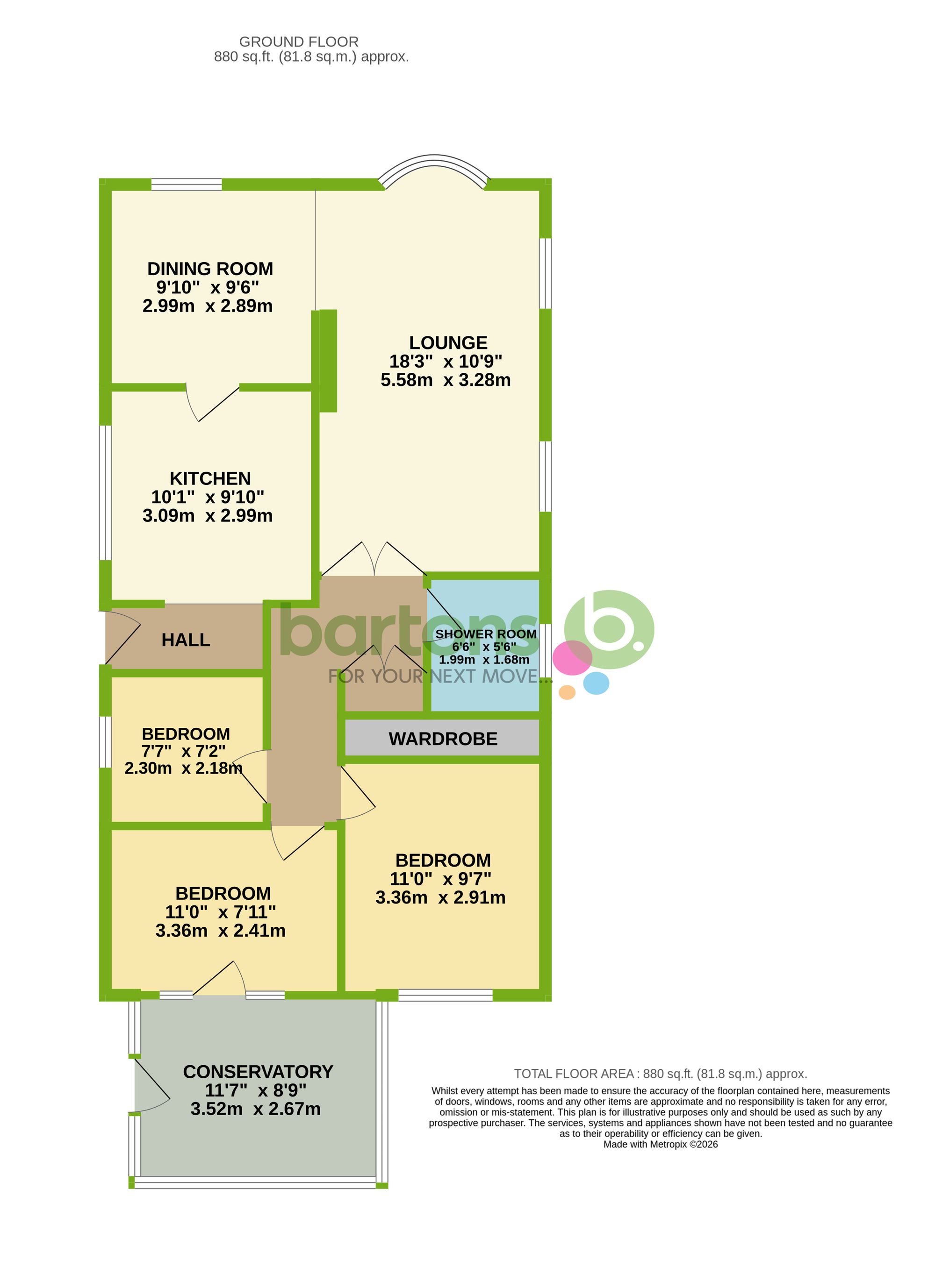 Floorplan for Coral Way, Aughton, S26