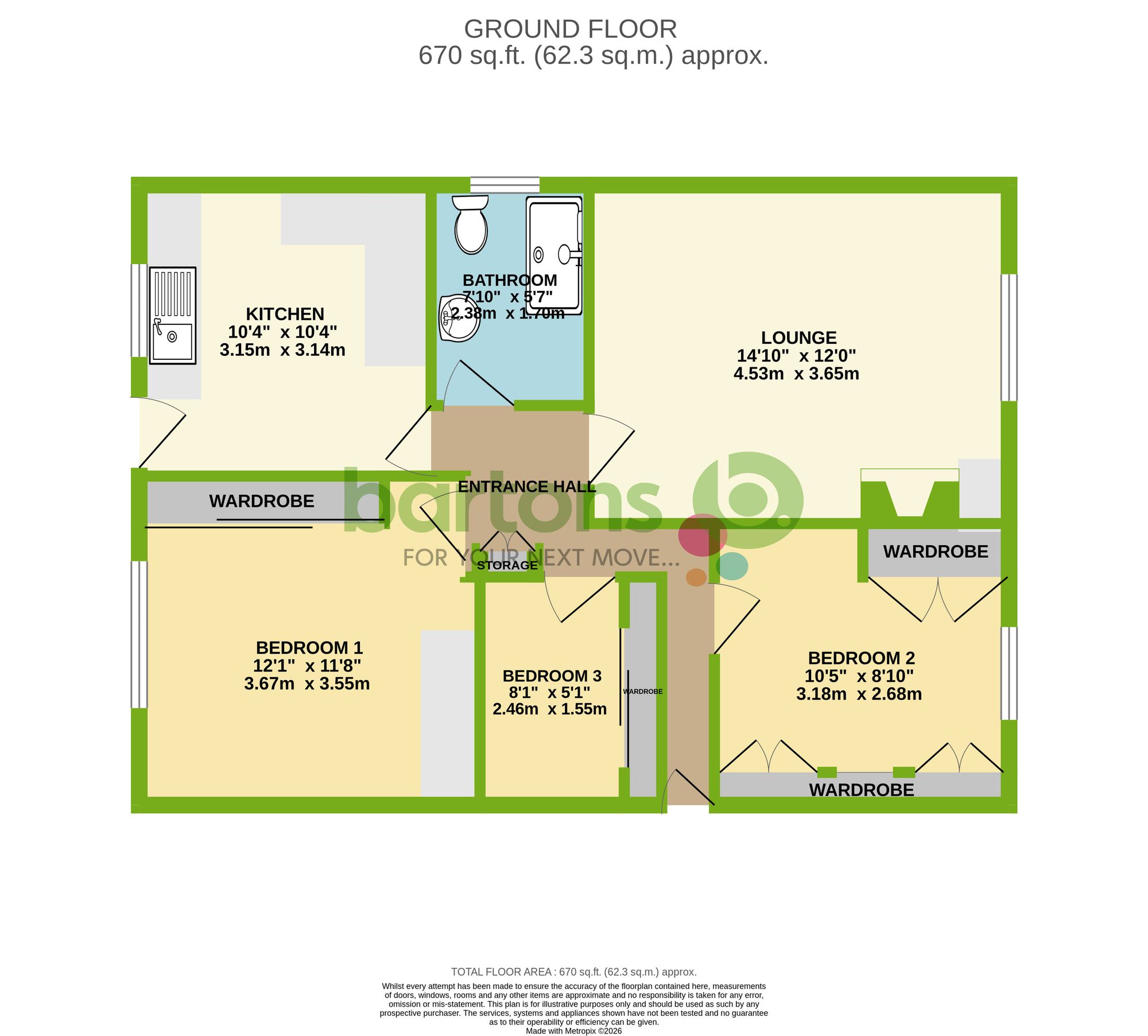 Floorplan for South Road, Kimberworth, S61