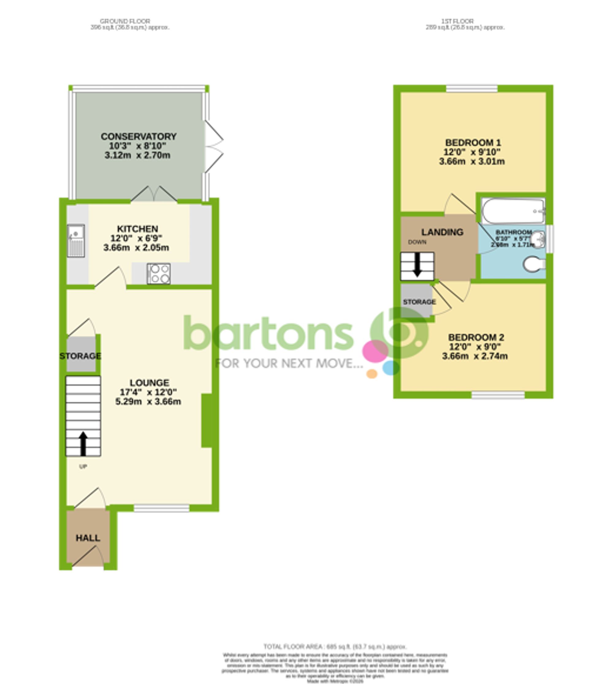 Floorplan for Appleton Close, Dalton, S65