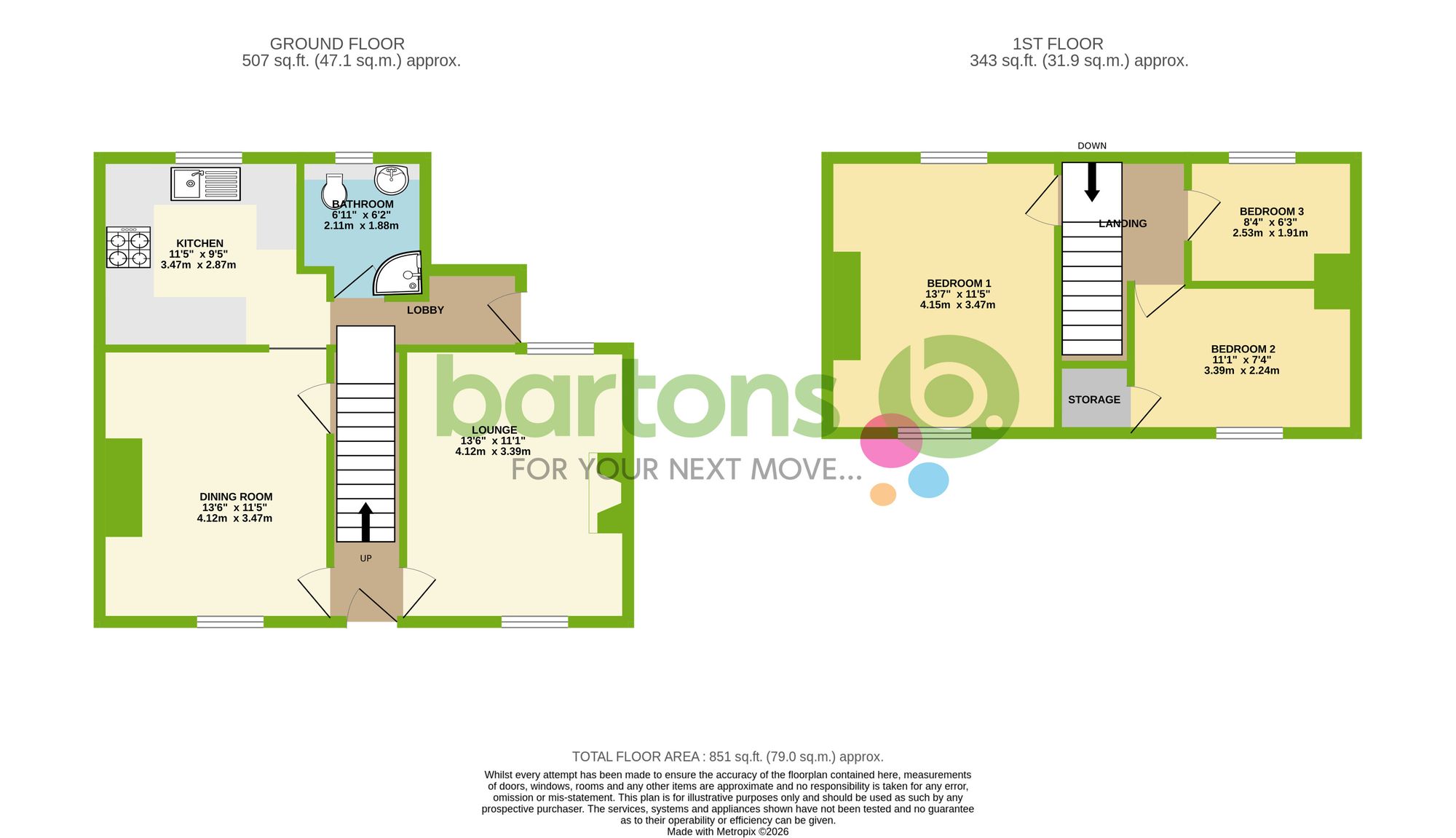 Floorplan for Clement Mews, Kimberworth, S61