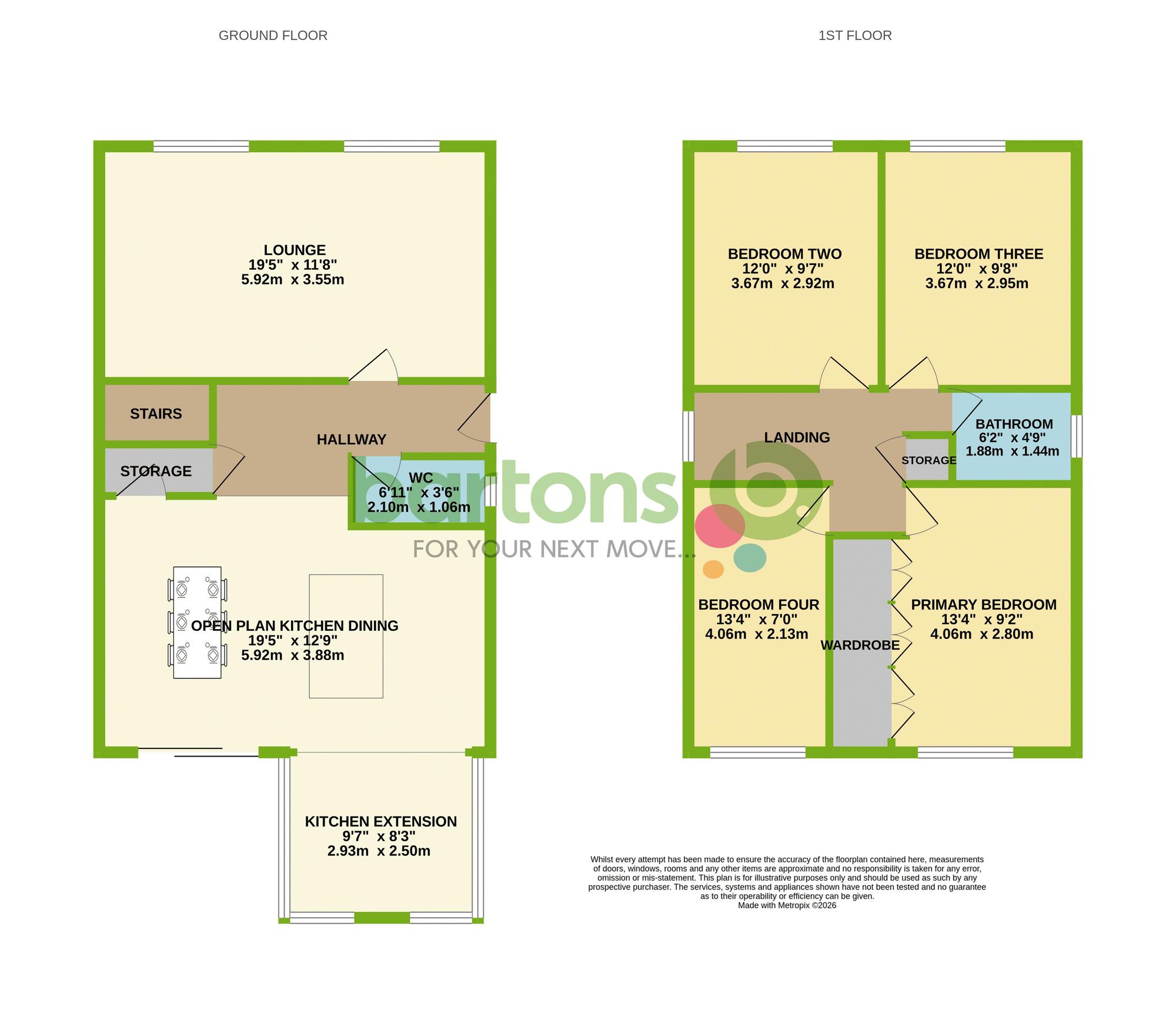 Floorplan for Curlew Rise, Thorpe Hesley, S61