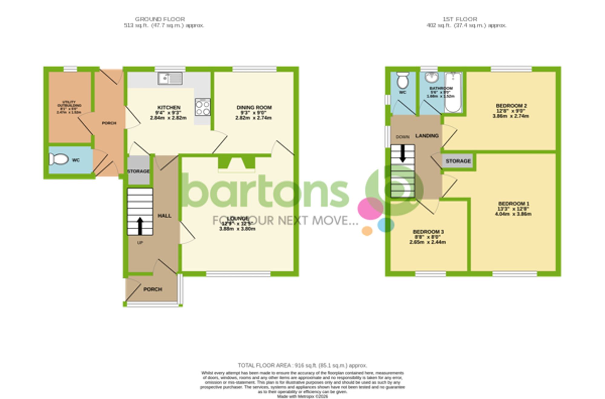 Floorplan for Roughwood Road, Rotherham, S61