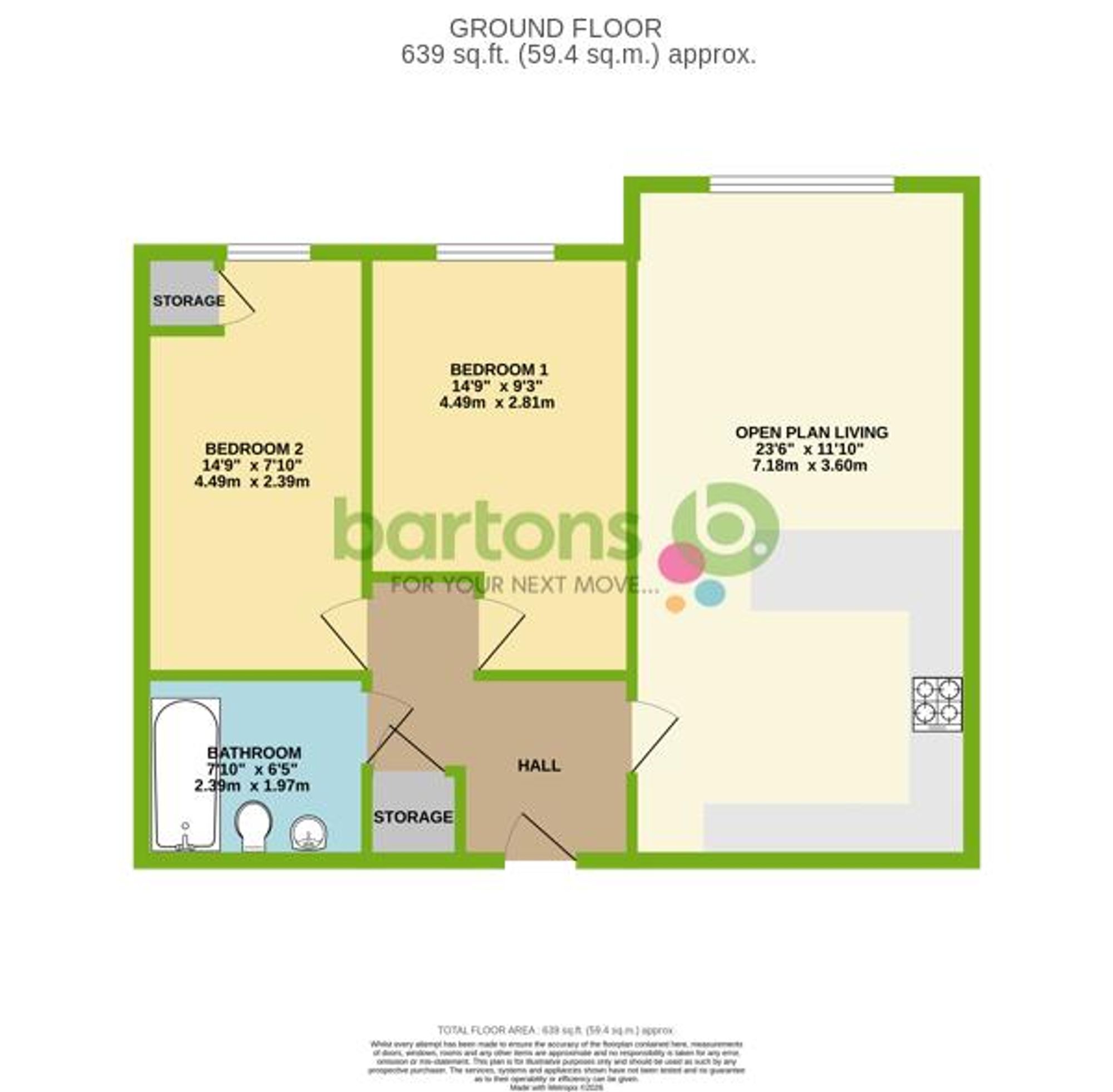 Floorplan for Richmond Way, Metro Apartments Richmond Way, S61