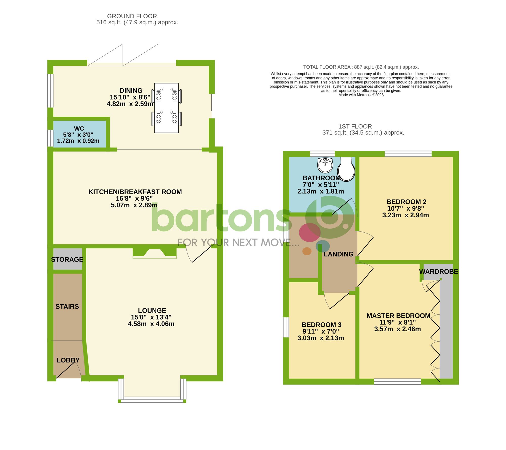 Floorplan for Toll Bar Road, Brecks, S65