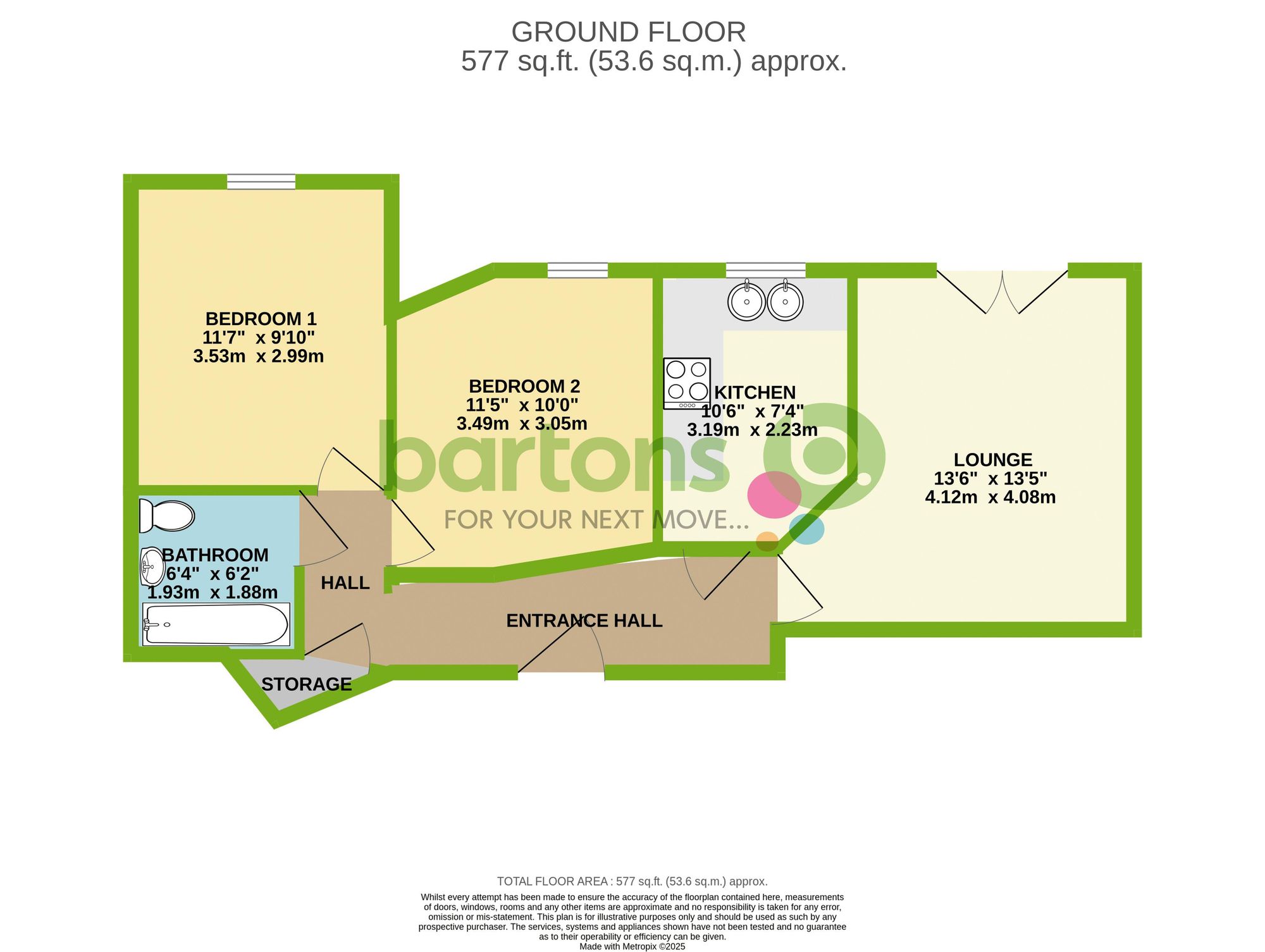 Floorplan for Acorn Way, Sunnyside, S66