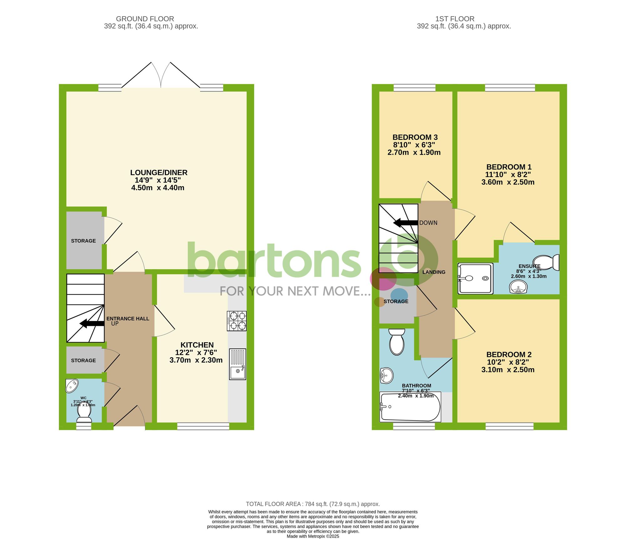 Floorplan for Campbell Walk, Brinsworth, S60