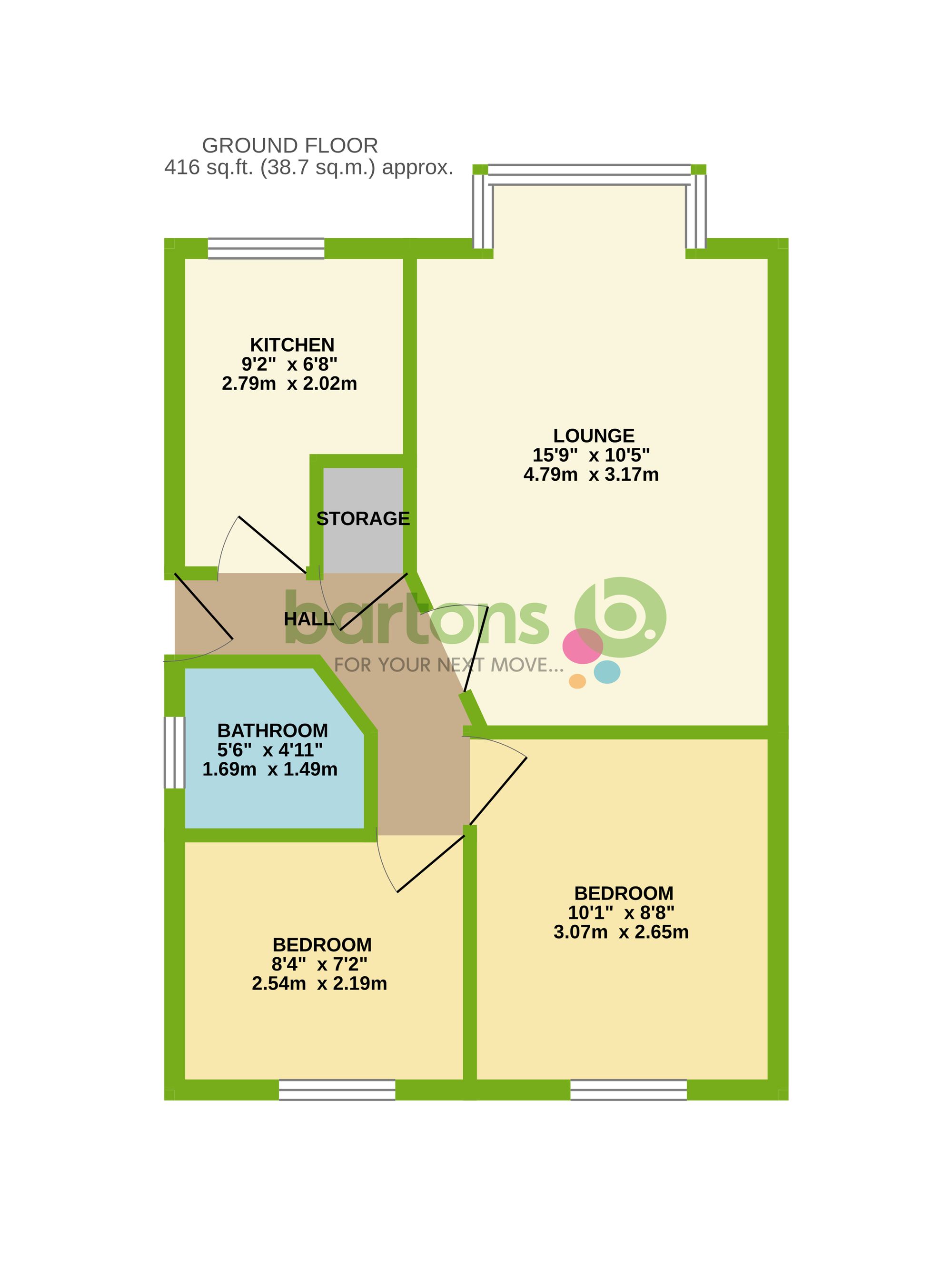 Floorplan for St. Helens Close, Treeton, S60