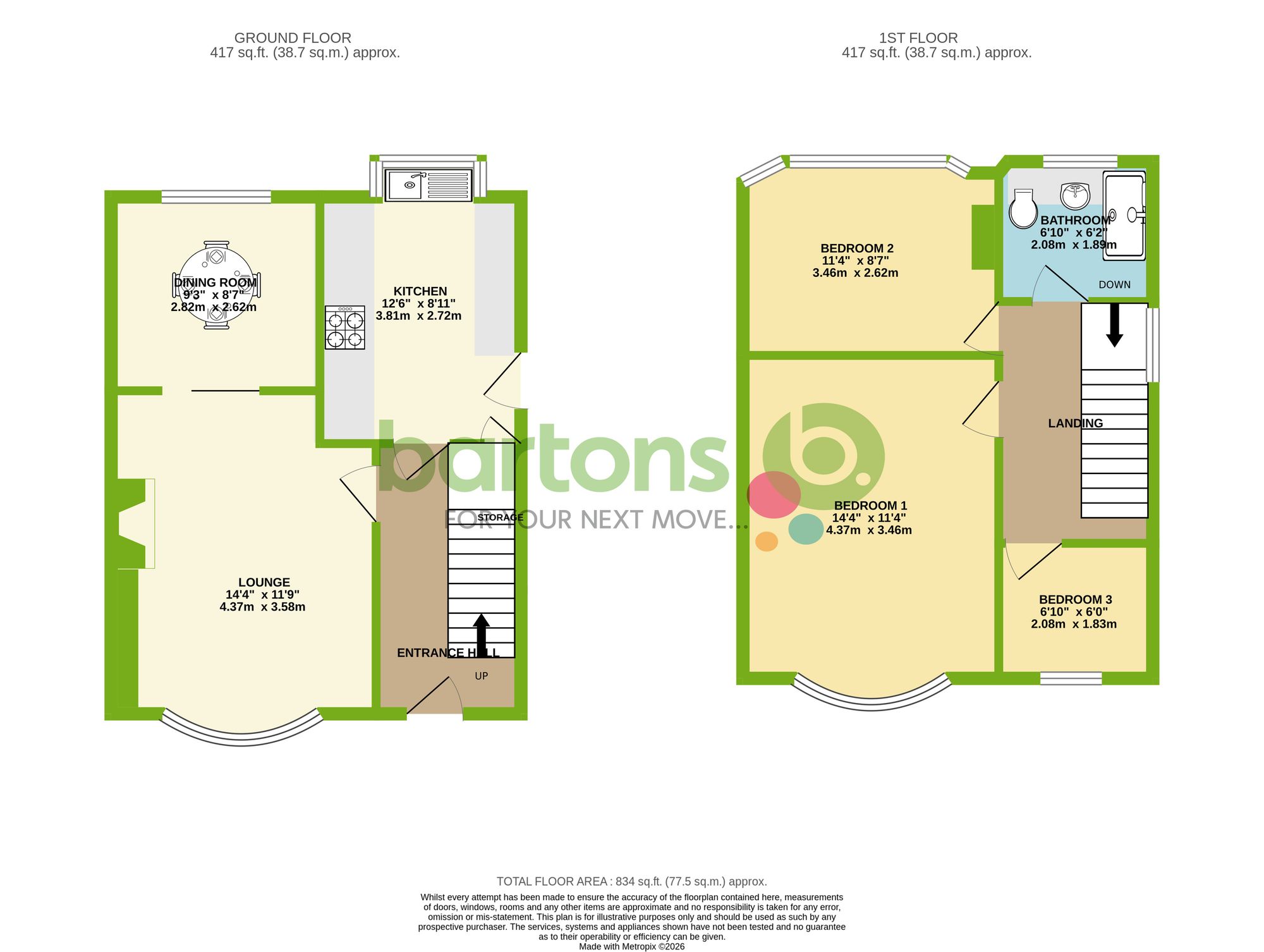 Floorplan for Renishaw Avenue, Rotherham, S60