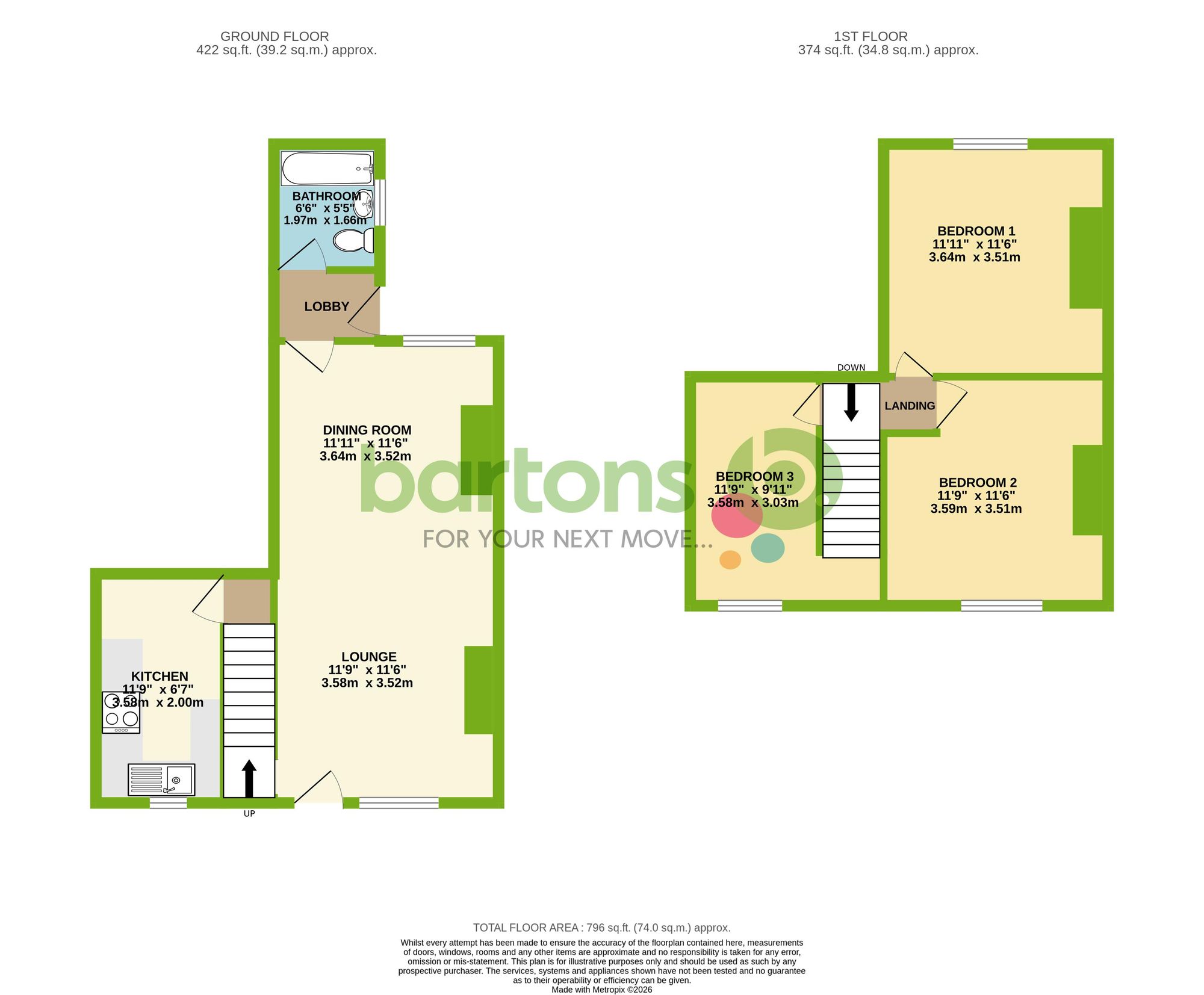 Floorplan for Ellis Street, Brinsworth, S60