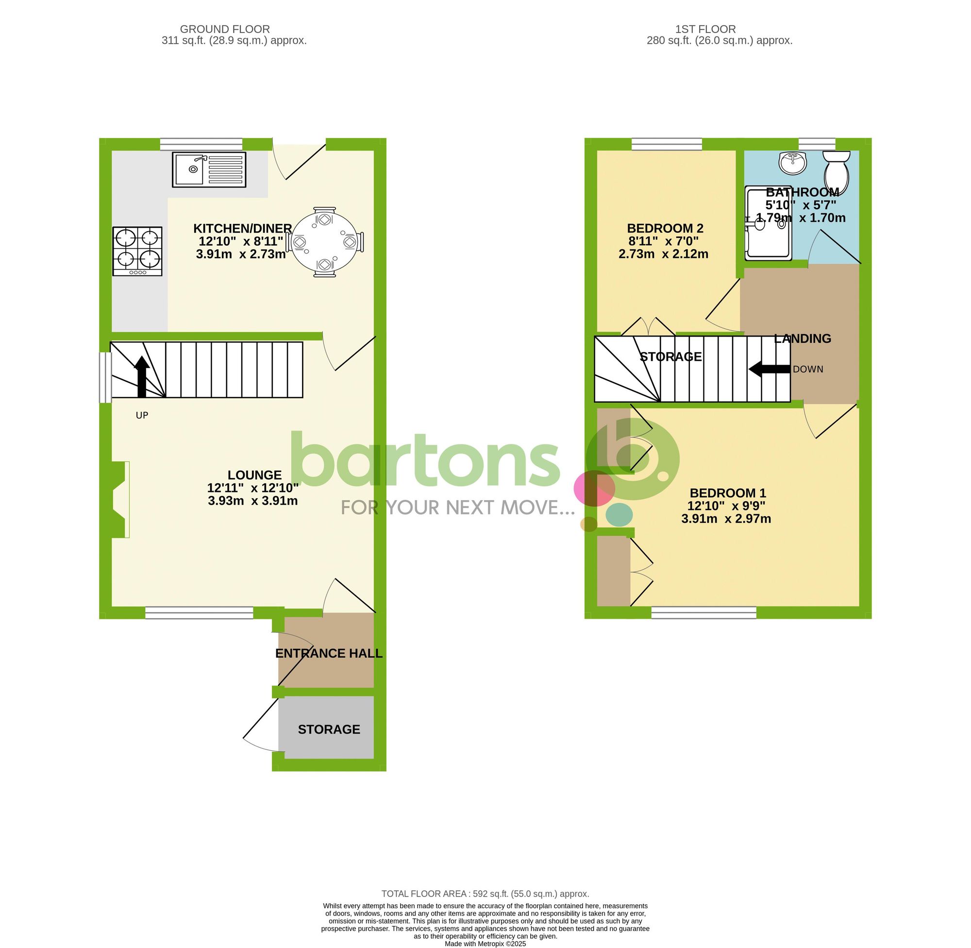 Floorplan for Wroxham Way, Bramley, S66