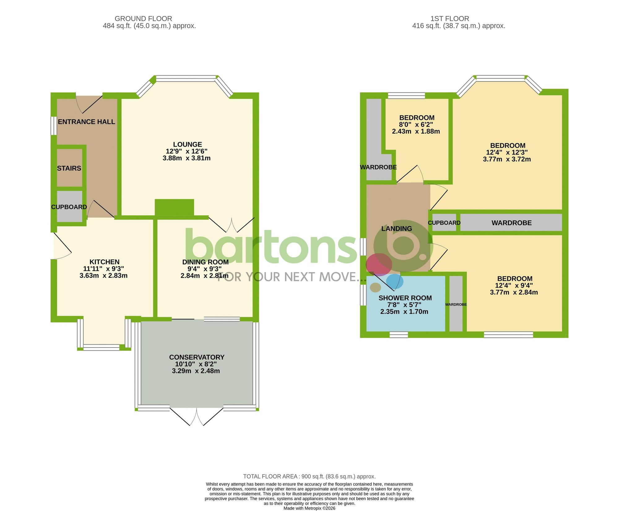 Floorplan for Bonet Lane, Brinsworth, S60
