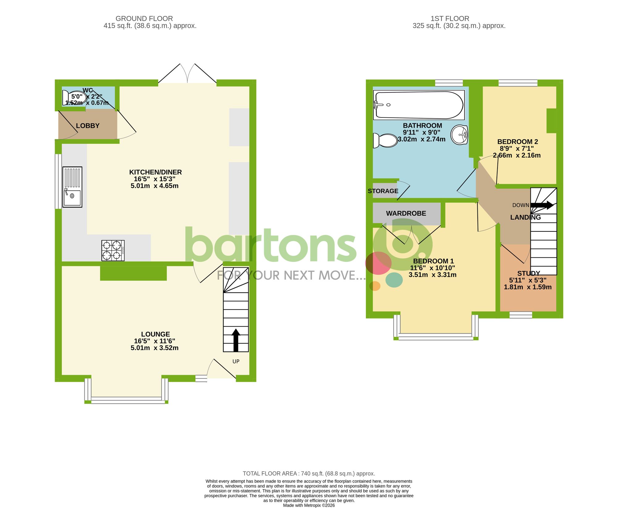 Floorplan for Sandringham Avenue, Whiston, S60