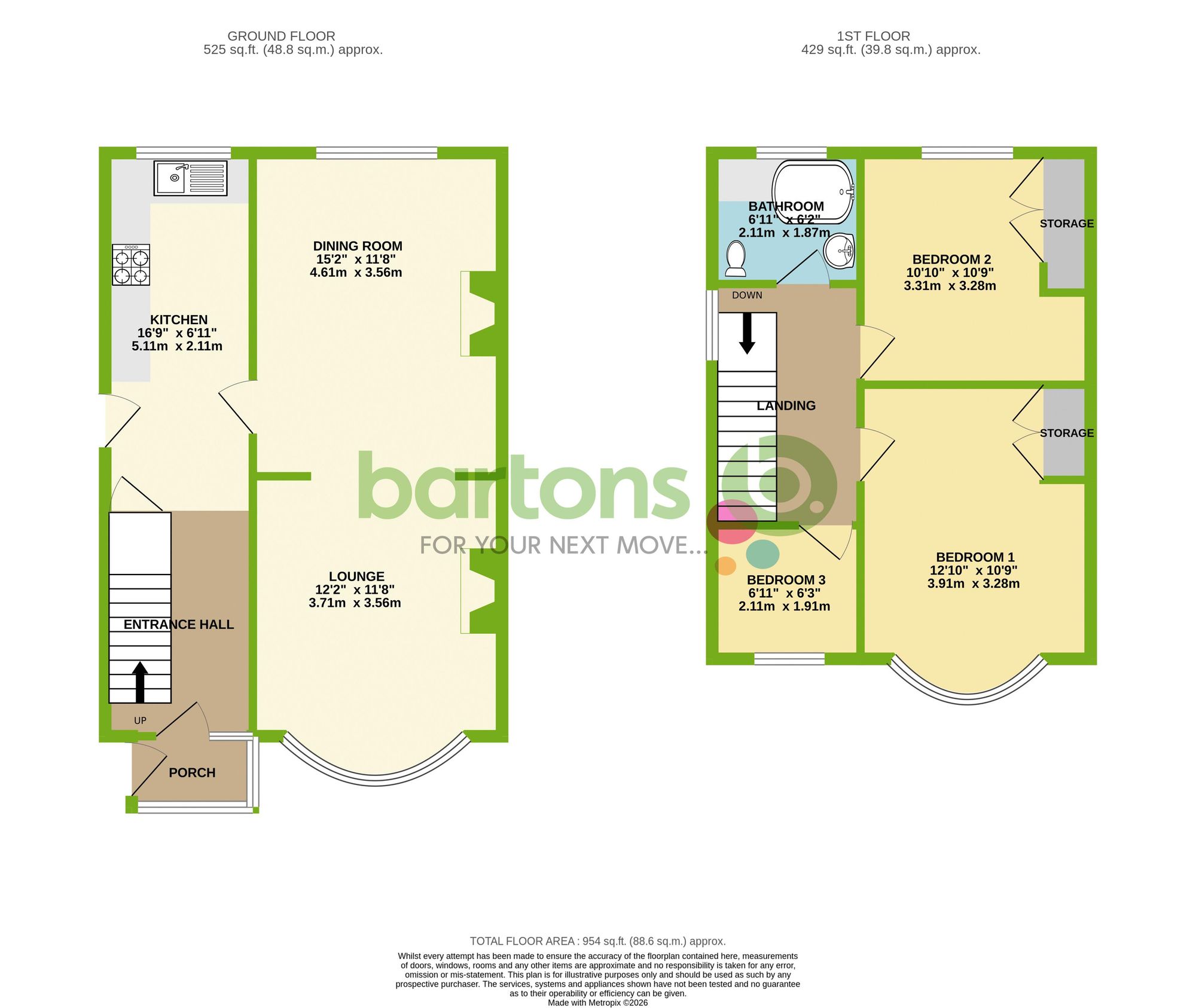 Floorplan for Reresby Crescent, Whiston, S60