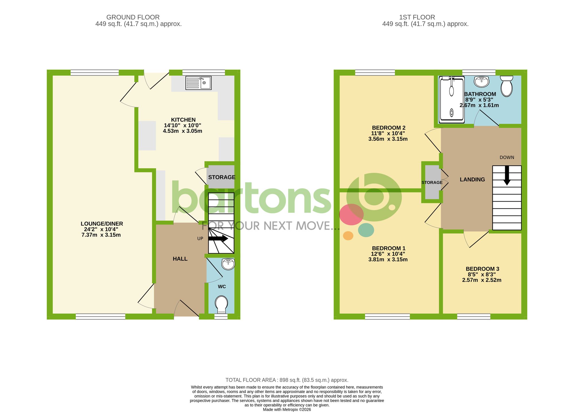Floorplan for Whitegate Walk, Rotherham, S61