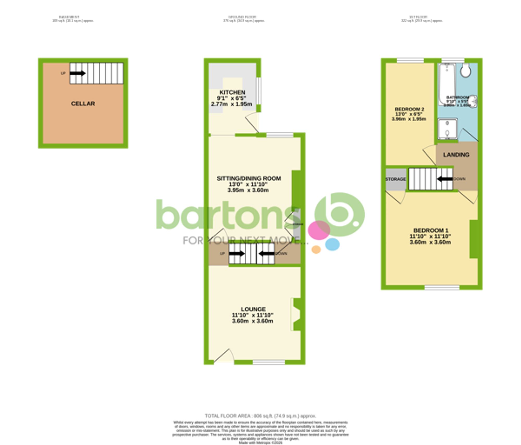 Floorplan for Cambridge Street, Rotherham, S65