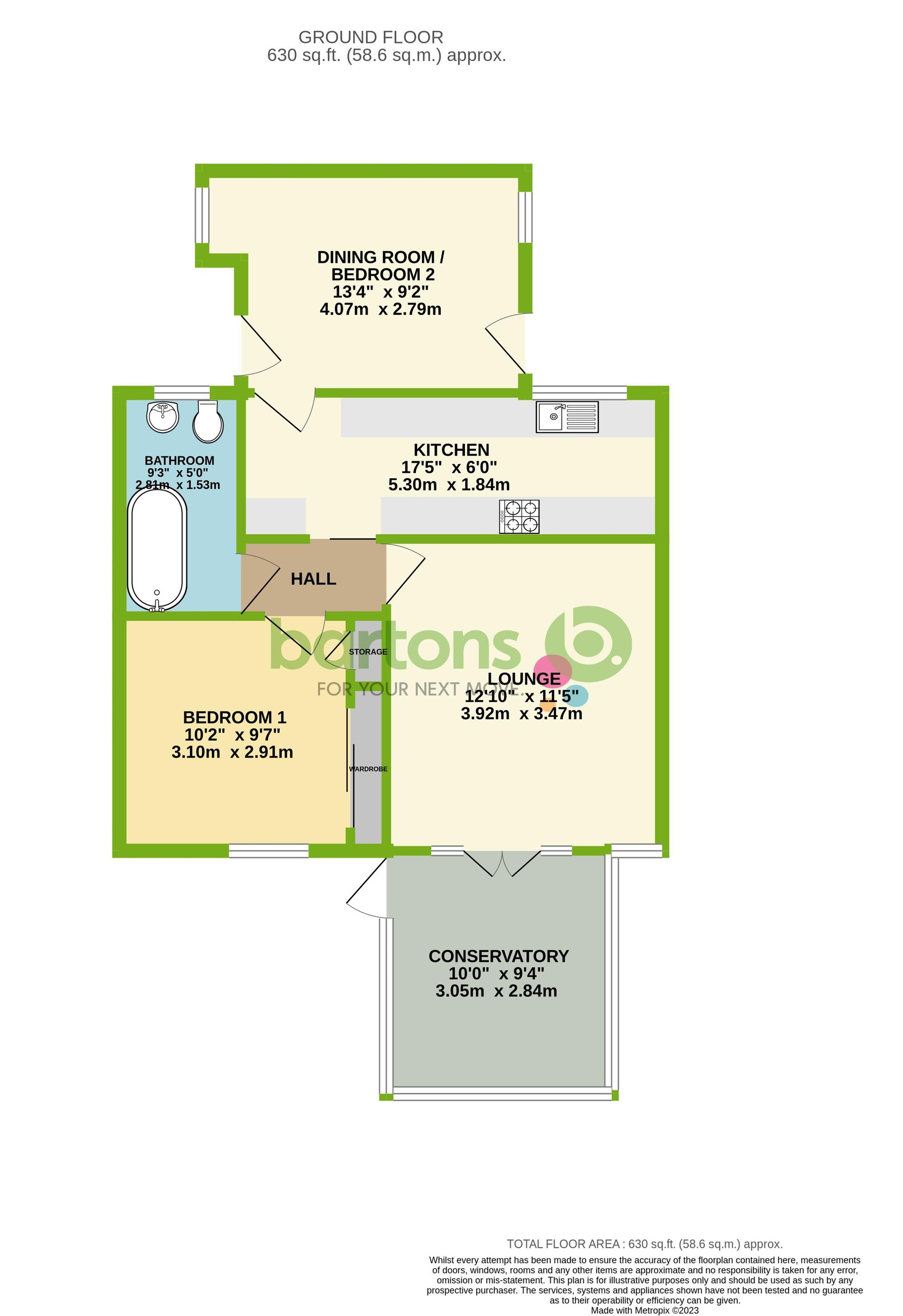Floorplan for Milton Close, Rotherham, S61