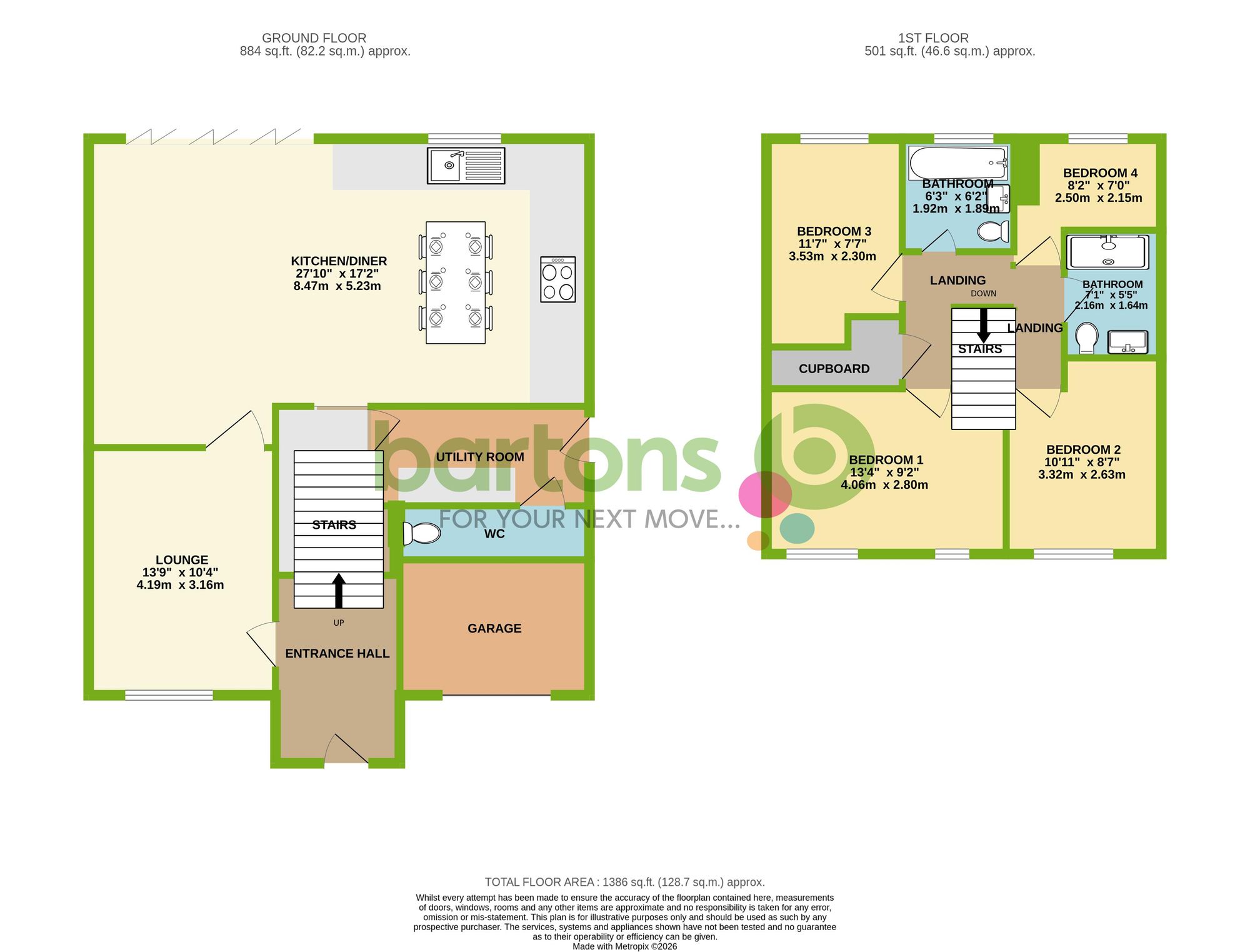 Floorplan for St. Helens Close, Treeton, S60