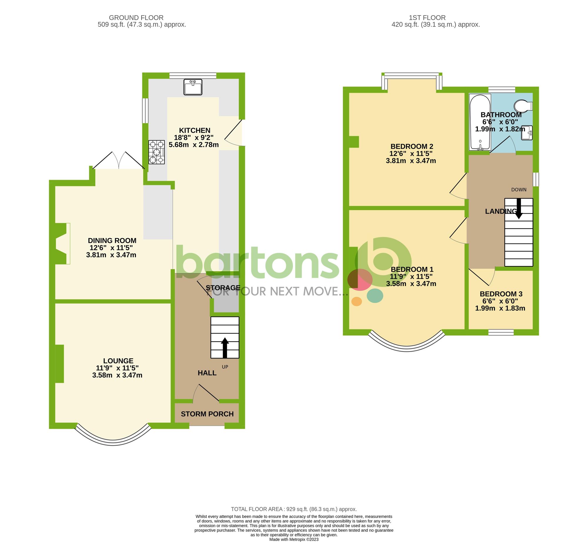 Floorplan for Herringthorpe Valley Road, Rotherham, S65
