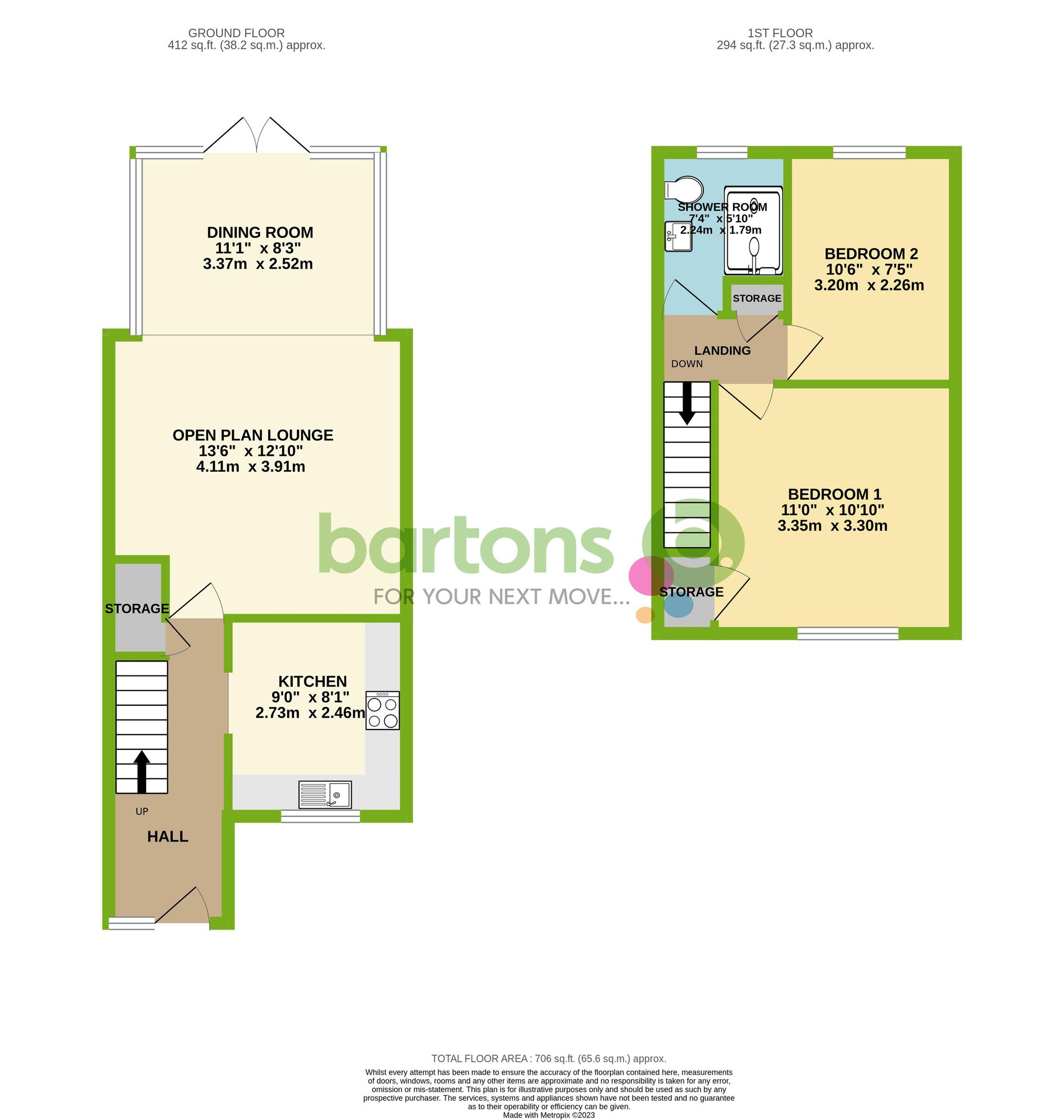 Floorplan for St. Johns Close, Rotherham, S65