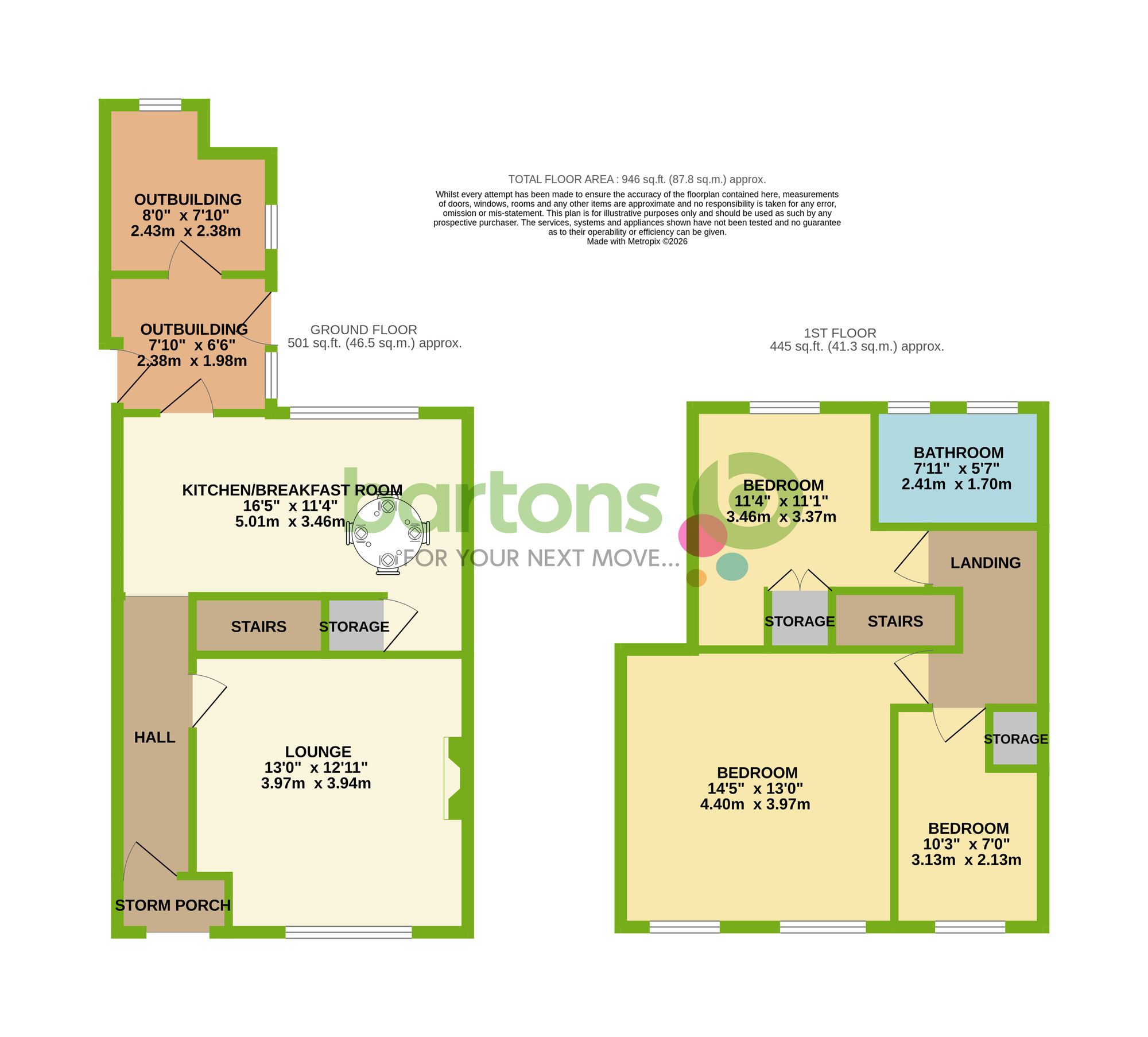 Floorplan for Pepper Close, Rotherham, S61