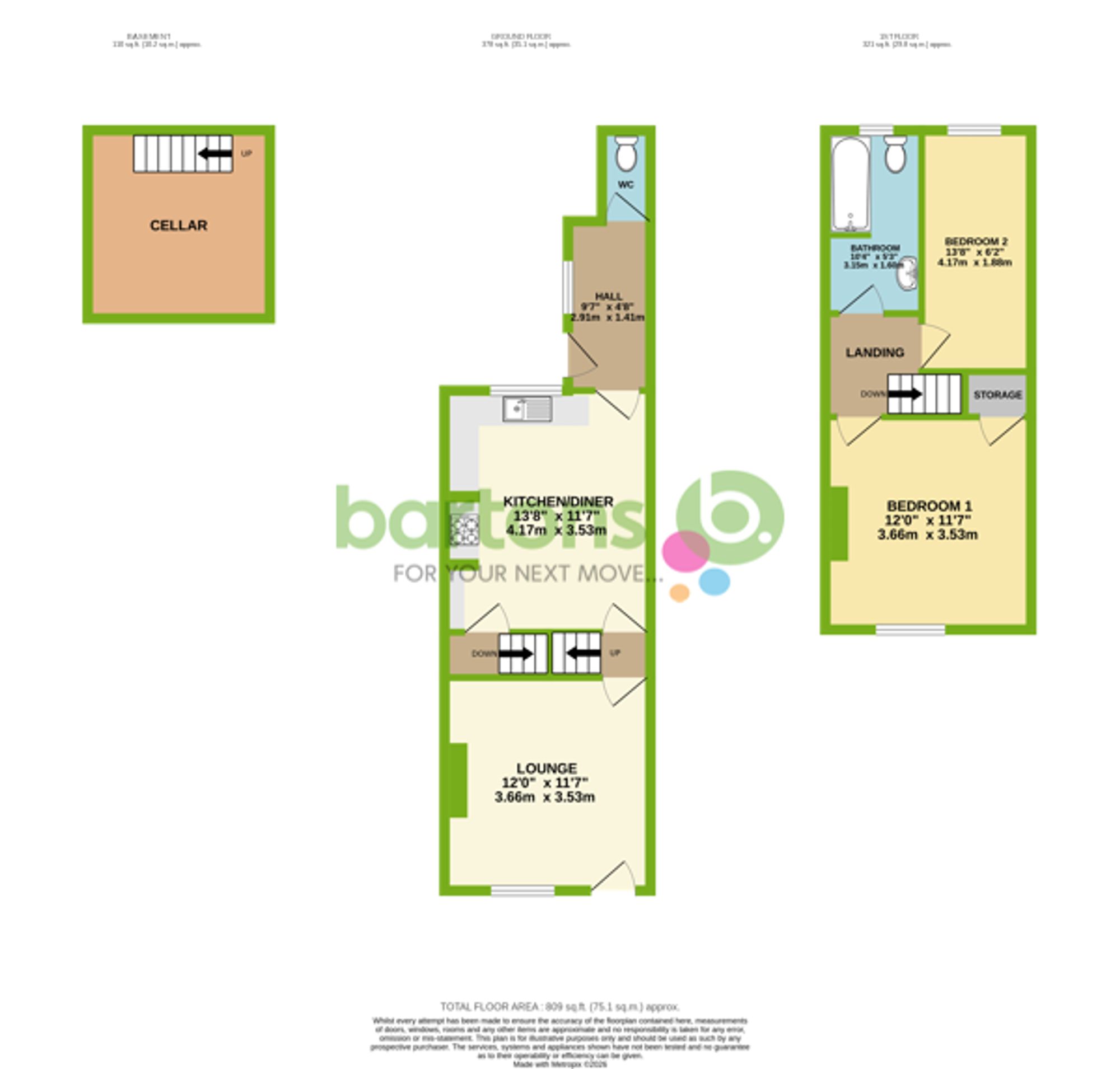 Floorplan for Clifton Avenue, Rotherham, S65