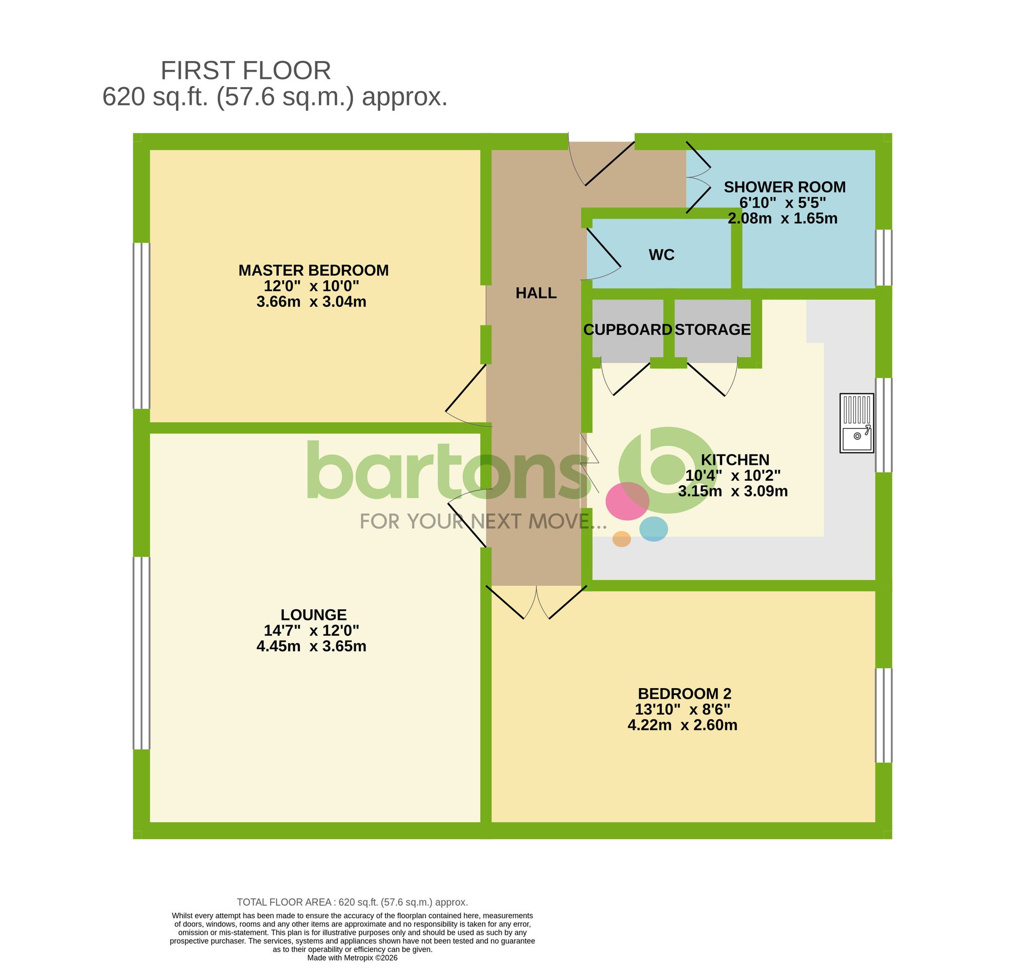 Floorplan for Broom Court, Broom Road, S60