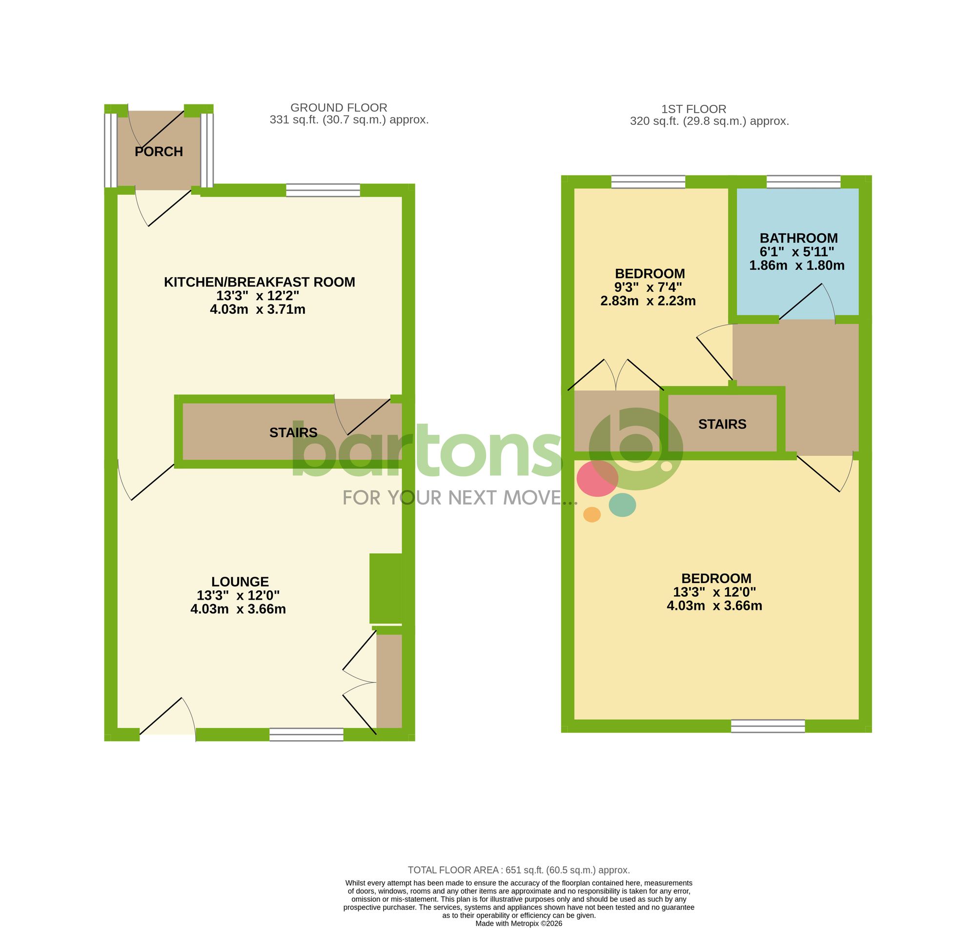 Floorplan for Upper Wortley Road, Thorpe Hesley, S61