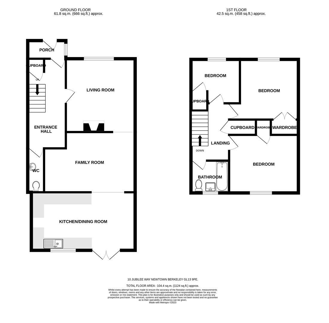 Floorplan for Jubilee Way, Newtown