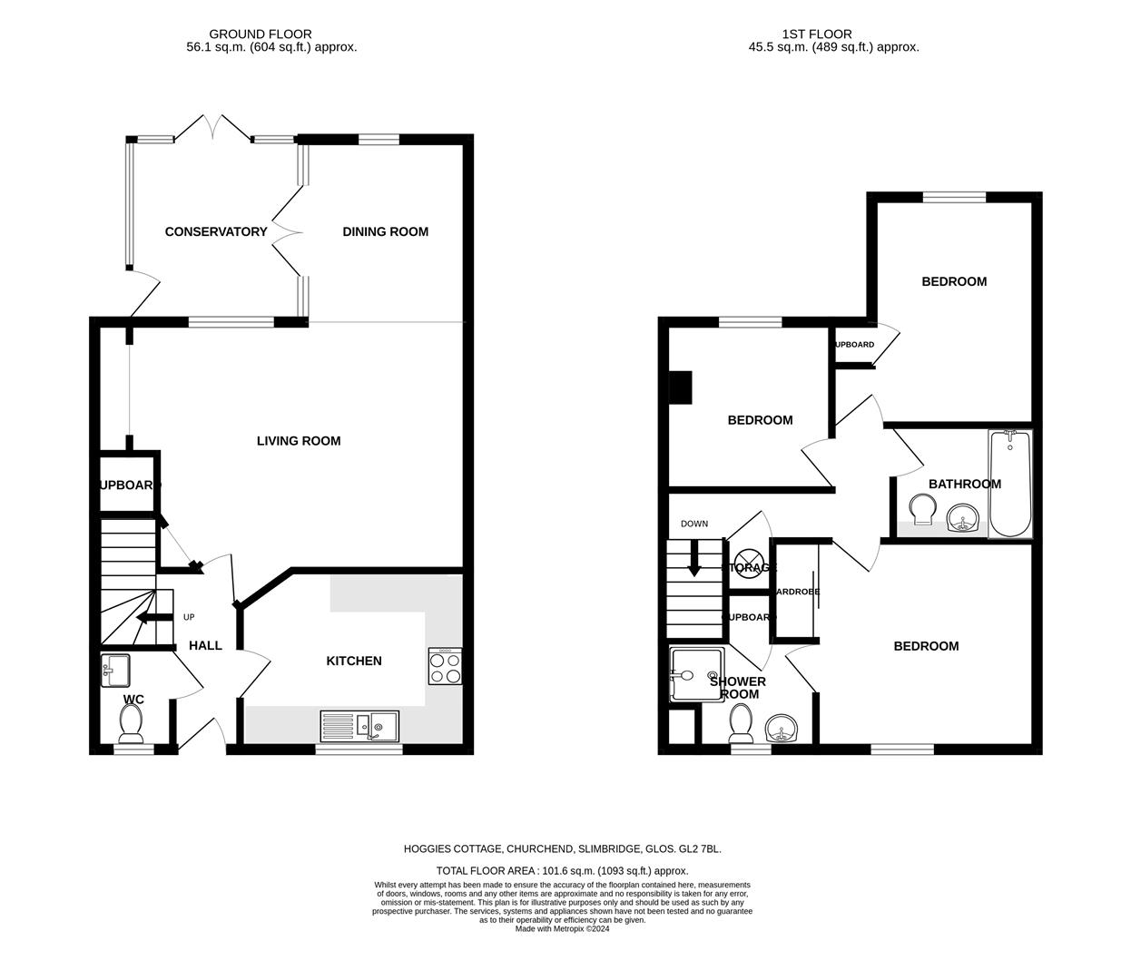 Floorplan for Churchend, Slimbridge