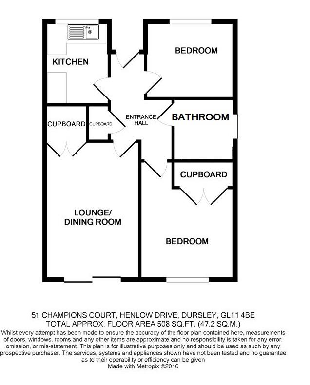 Floorplan for Champions Court, Dursley