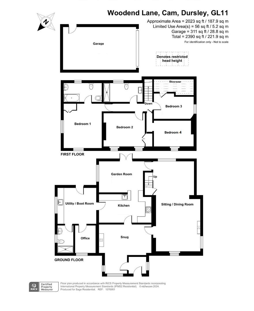 Floorplan for Woodend Lane, Cam, Cam