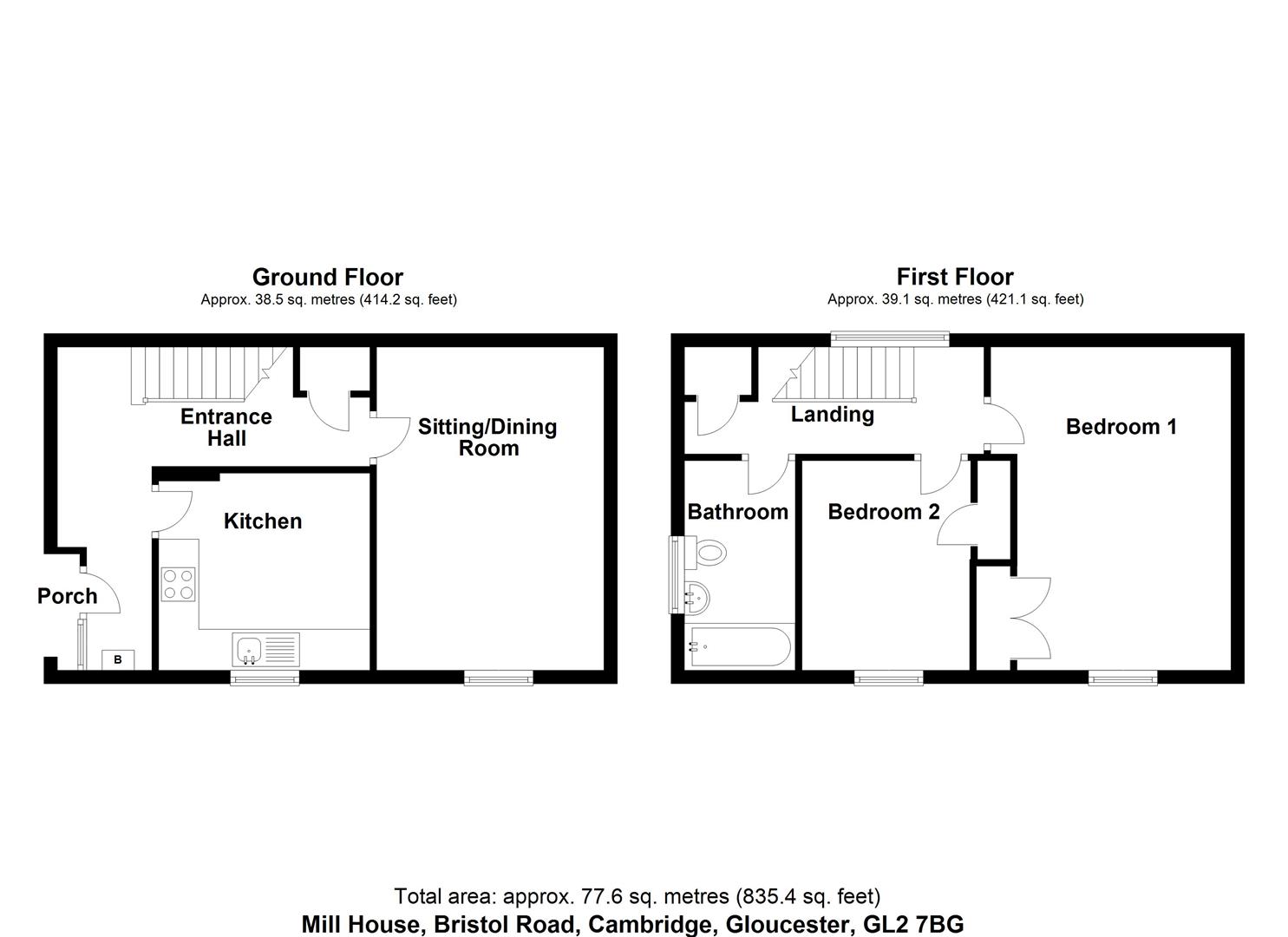 Floorplan for Bristol Road, Cambridge, Gloucester